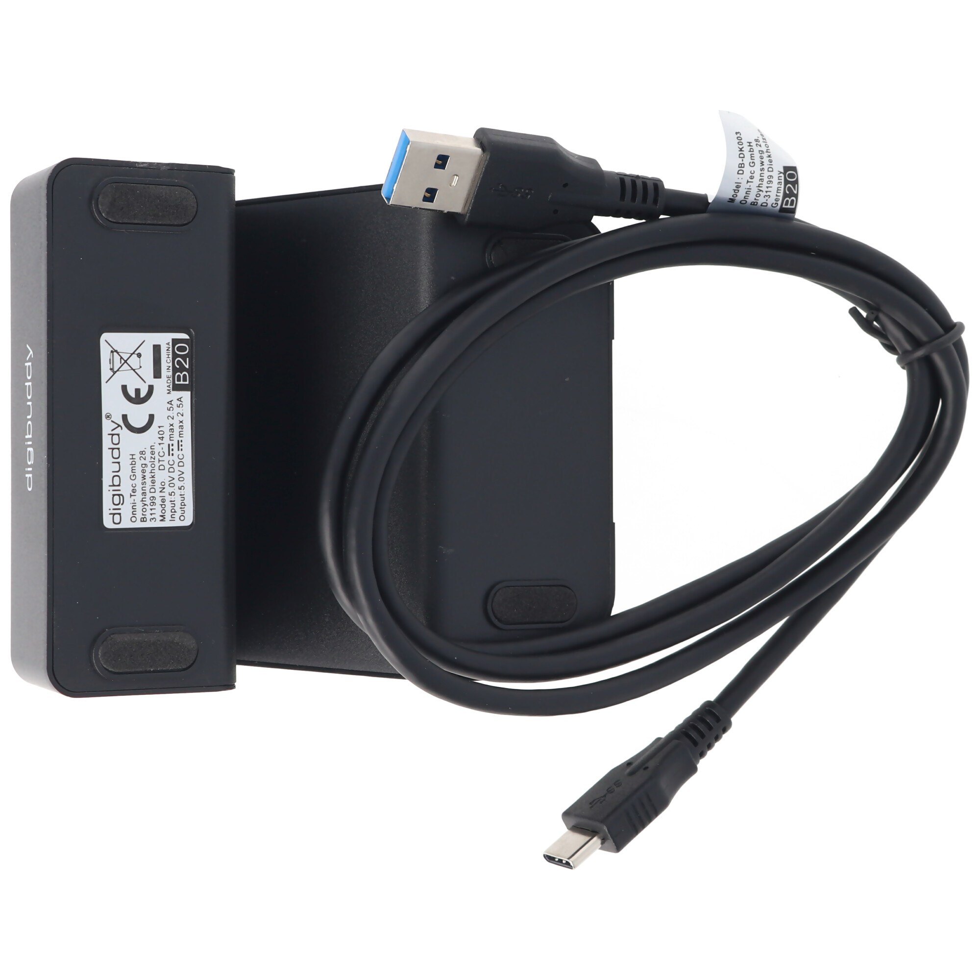 USB Dockingstation mit USB-C 3.1 (Type C) variabler Connector inklusive USB 3.0 Kabel zum Laden und Synchronisieren