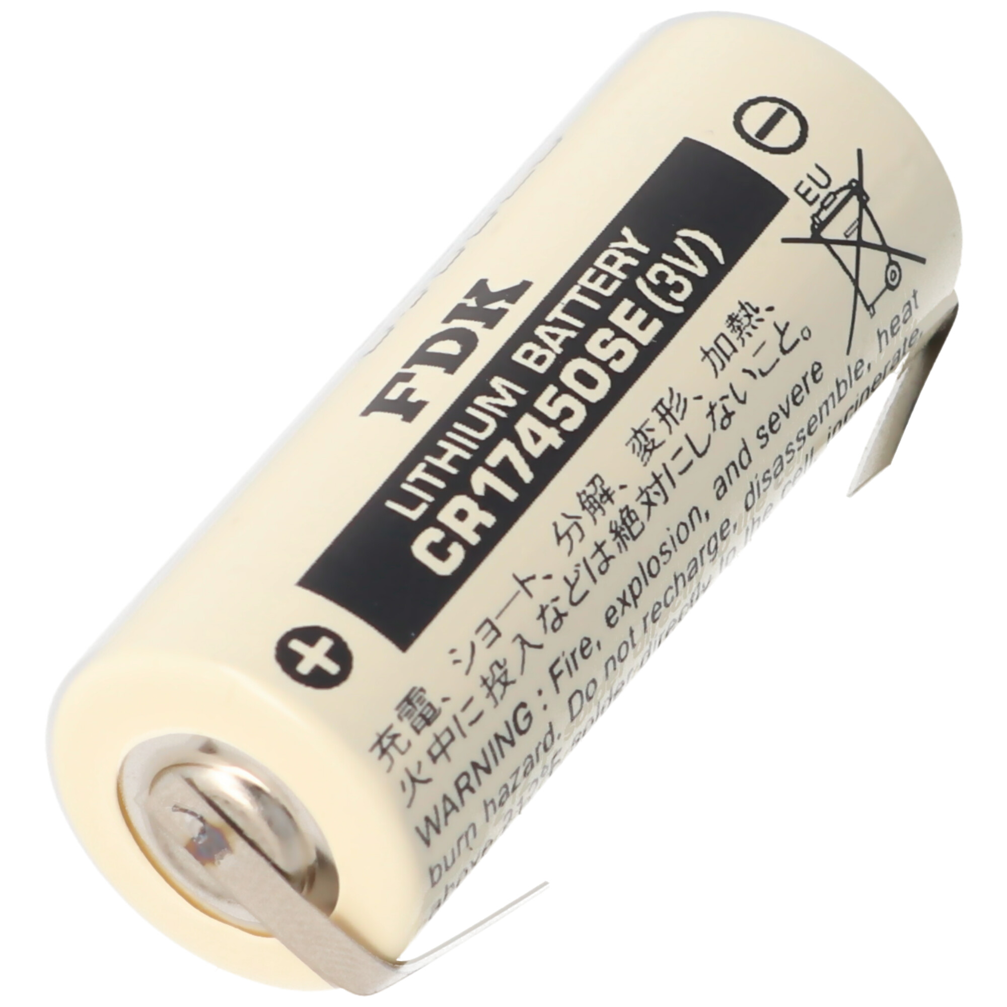 FDK Sanyo Lithium Batterie CR17450SE Size A, mit Lötfahne U-Form