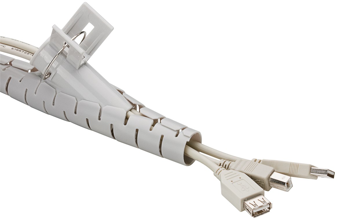 Goobay Kabelkanal - robuster Spiralschlauch, um z. B. TV-Kabel, Ladekabel oder Stromkabel sicher und praktisch zu kaschieren.