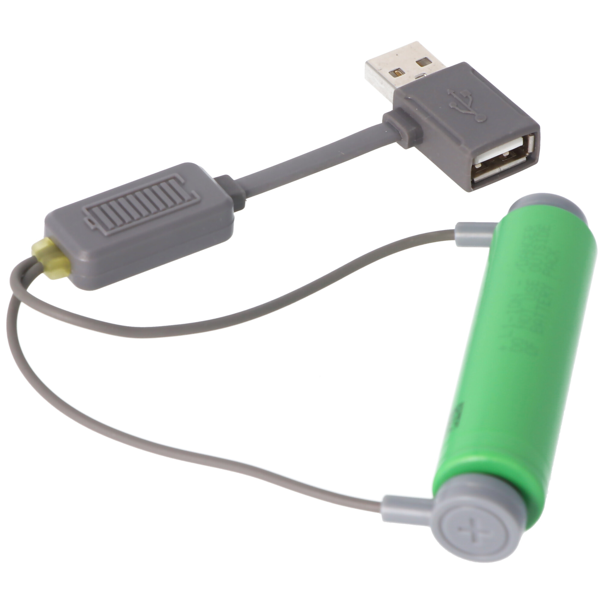 USB Ladegerät für 3,7 Volt Li-Ion Akku CR123A, 18650 14350, 14430 mit Lade- und Entladefunktion, mit Magnetkontakten, Ladestrom max. 1A