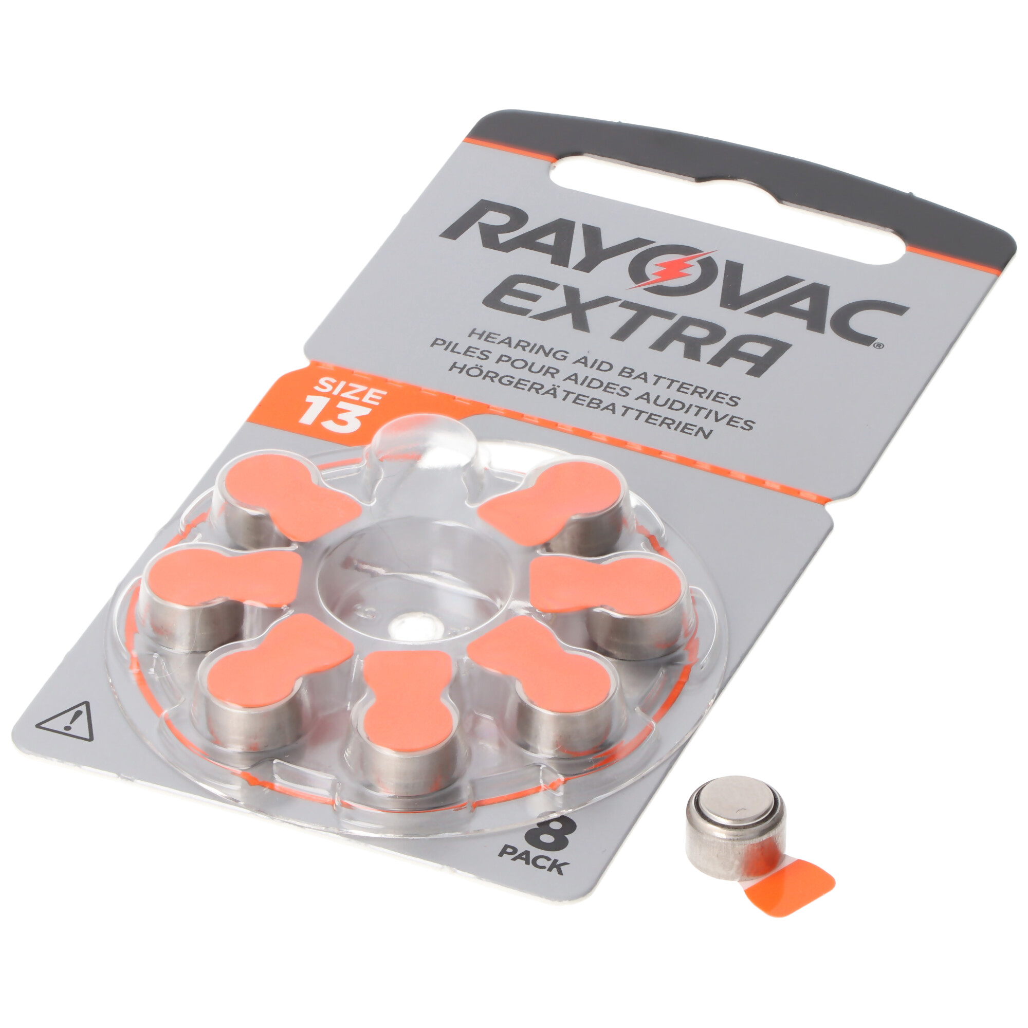 Rayovac HA13 PR48  Hörgeräte Batterien Extra Advanced 8er Sparpack 6 + 2 Gratis 5000252100973, Lieferung besteht aus 8 Stück Batterien