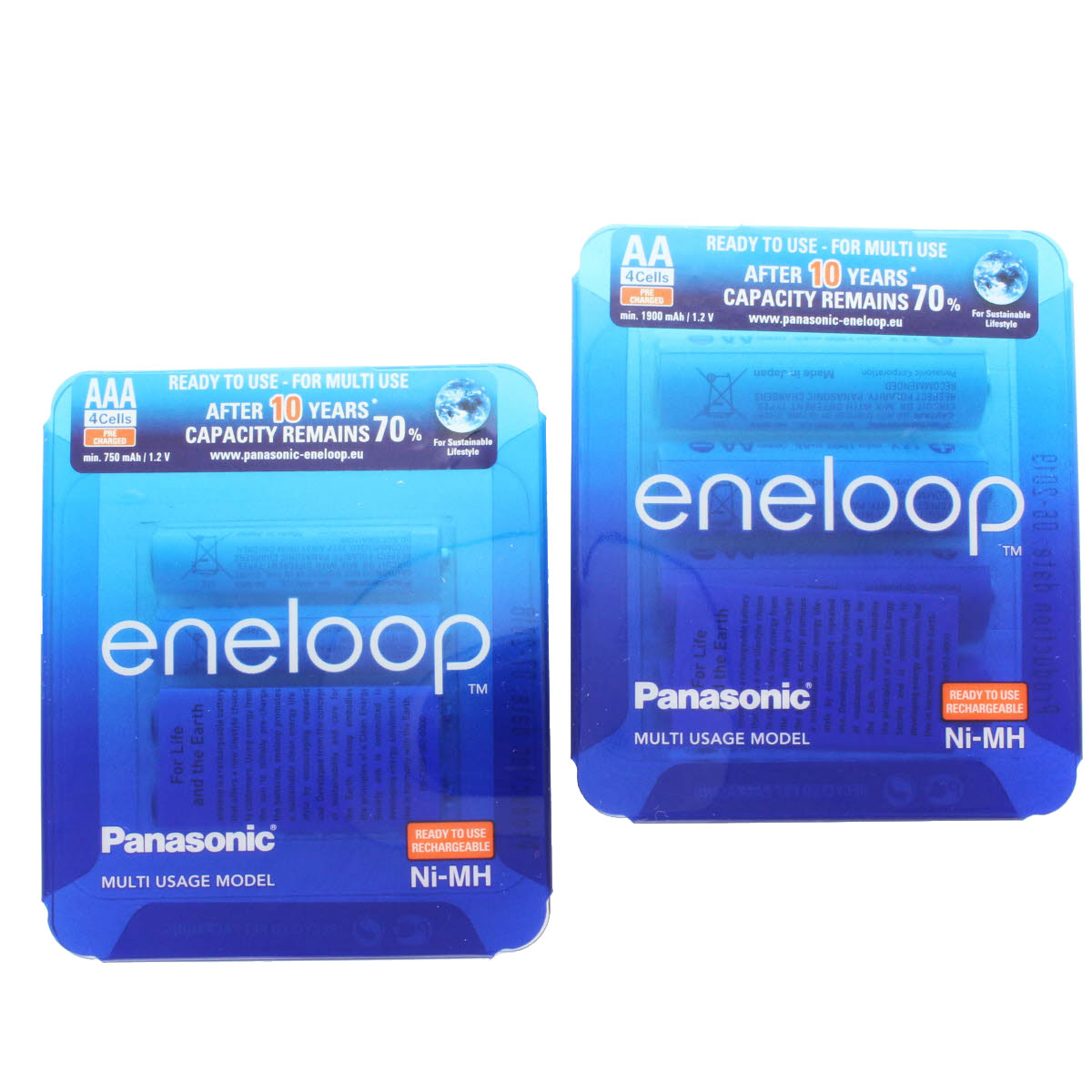 Panasonic eneloop Standard ehem. Sanyo eneloop Standard Kombipack 4x AA Mignon + 4x AAA Micro Batterien