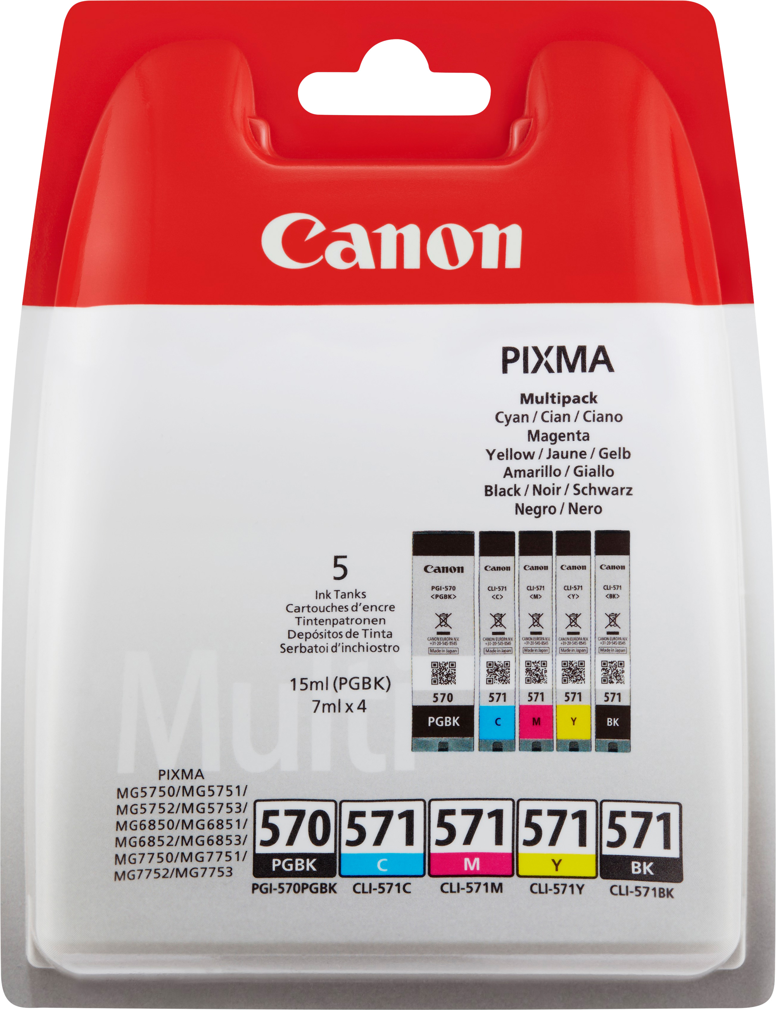 Canon Tinten Multipack PGI-570PGBK/CLI-571BK/C/M/Y