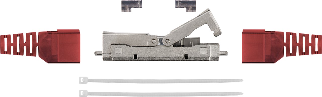 Goobay Werkzeugloser Kabel Verbinder "slim" CAT 6, STP geschirmt - Klemmleiste für LSA Montage (werkzeugfrei)