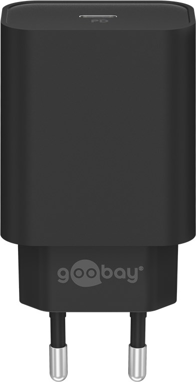 Goobay USB-C™ PD Schnellladegerät (45 W) schwarz - Ladeadapter mit 1x USB-C™-Anschluss (Power Delivery)