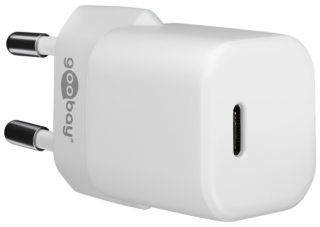 Goobay USB-C™ PD (Power Delivery) Schnellladegerät nano (30 W) weiß - geeignet für Geräte mit USB-C™ (Power Delivery) wie z. B. iPhone 12