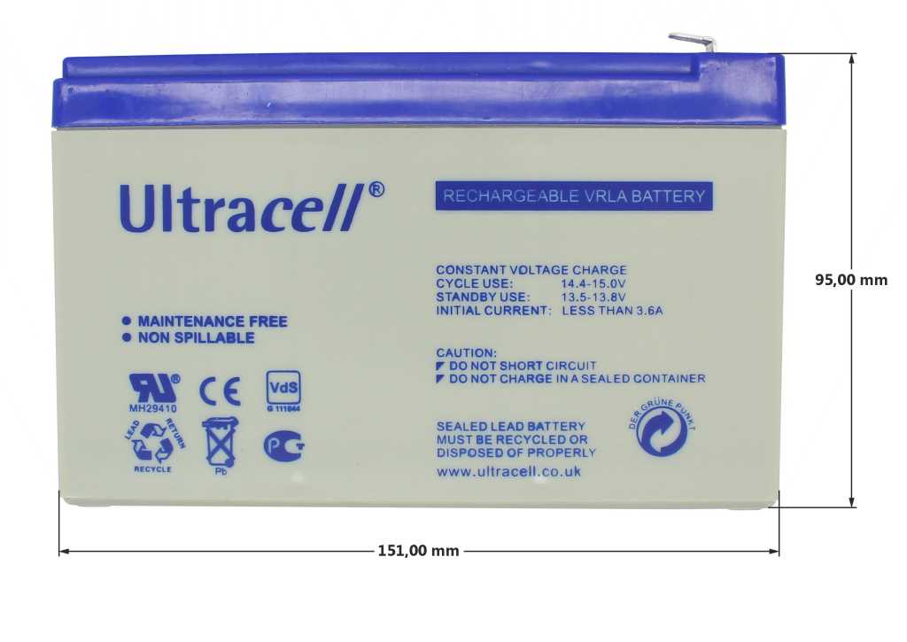 Ultracell UCG12-12 12V 12Ah zyklenfest Bleiakku AGM Blei Gel Akku