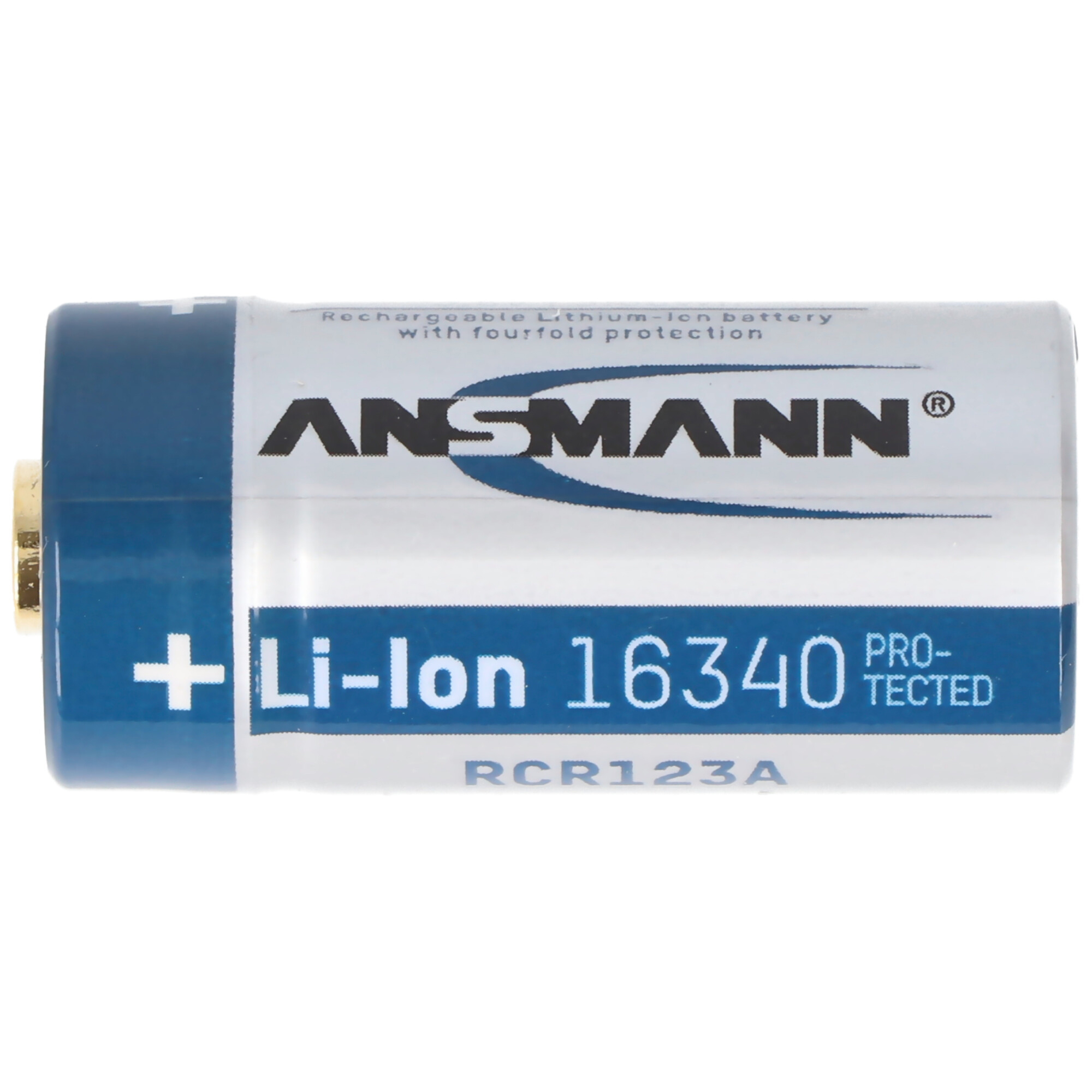 Ansmann LiIon 16340 3,6V 850mAh 1,7×1,7x3,5cm mit Schutzbeschaltung und Micro-USB-Eingang