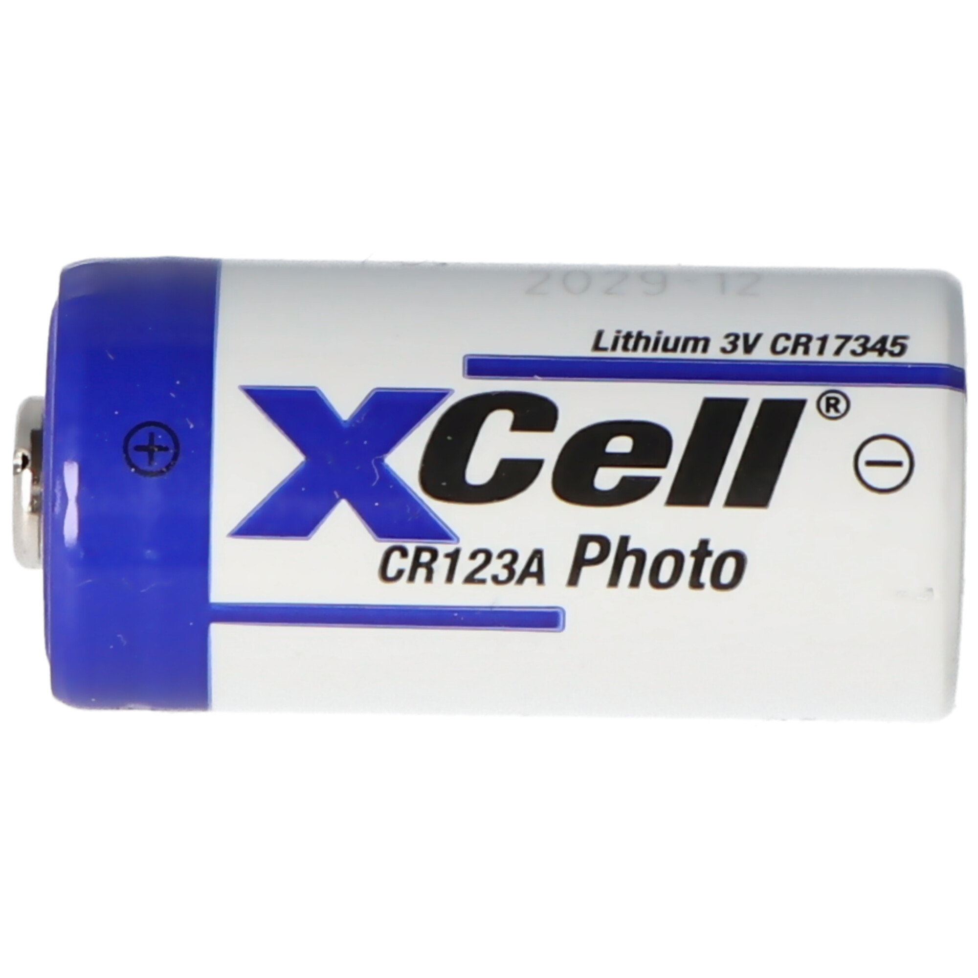 XCell Photobatterie CR123A Lithium Batterie 3 Volt max. 1550mAh, 34,5x17mm 19Gramm Lose Ware bulk