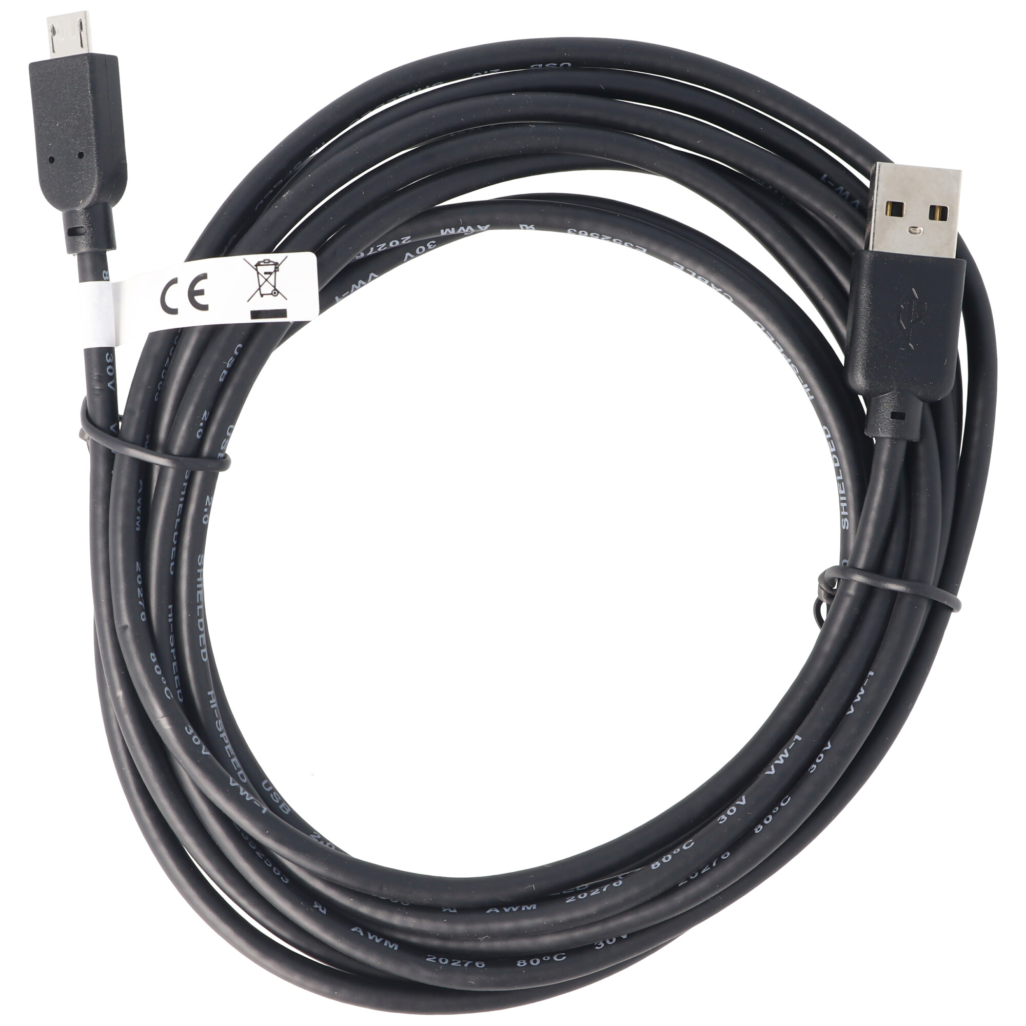 USB 2.0 Hi-Speed Kabel 300cm A Stecker zu USB Micro B Stecker