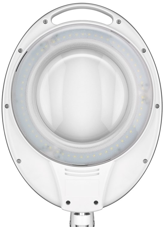 Goobay LED-Klemm-Lupenleuchte, 8 W - 650 lm, 127 mm Kristall-Glaslinse, 1,75-fache Vergrößerung, 3 Dioptrien