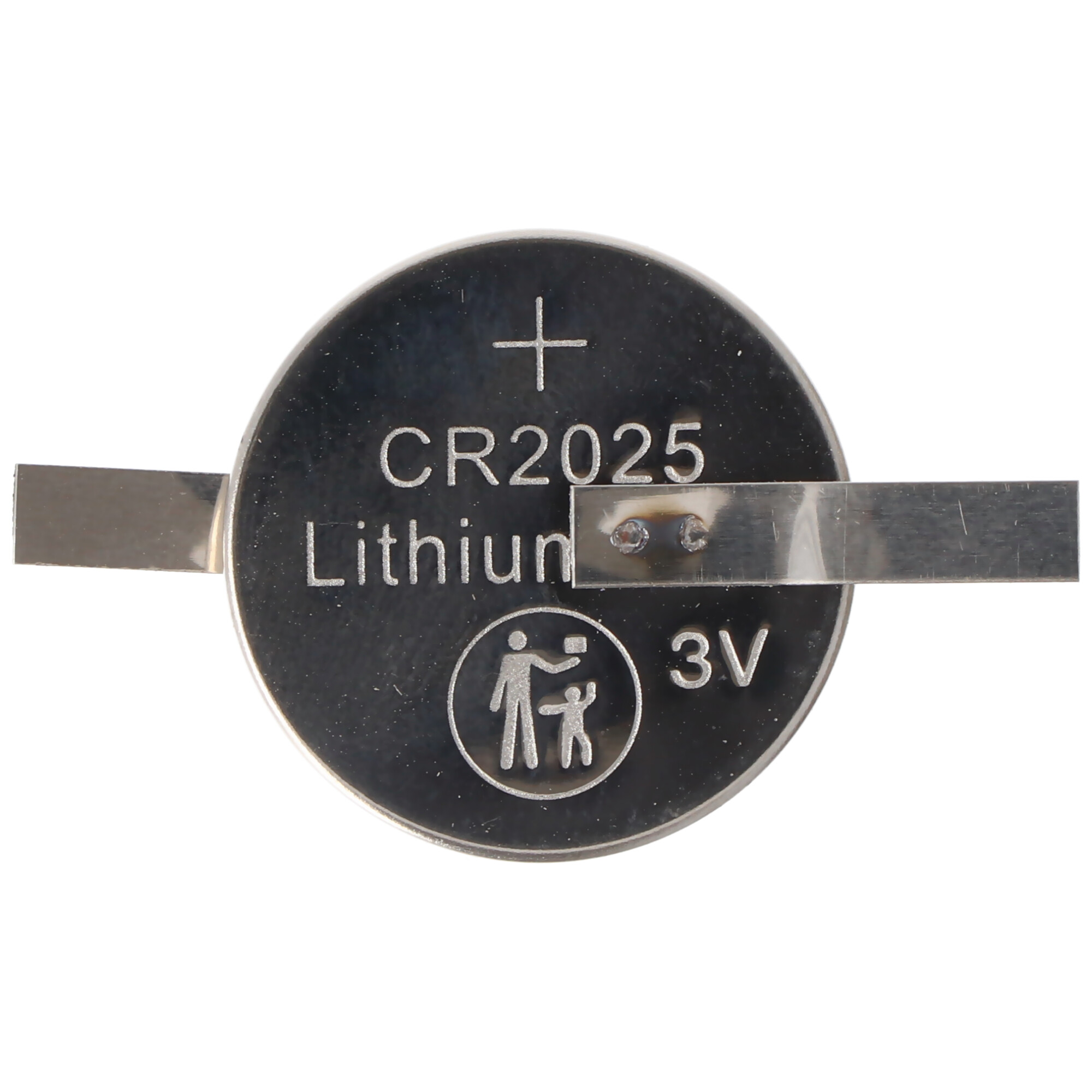 CR2025 Lithium Marken Batterie mit Lötfahnen in Z-Form