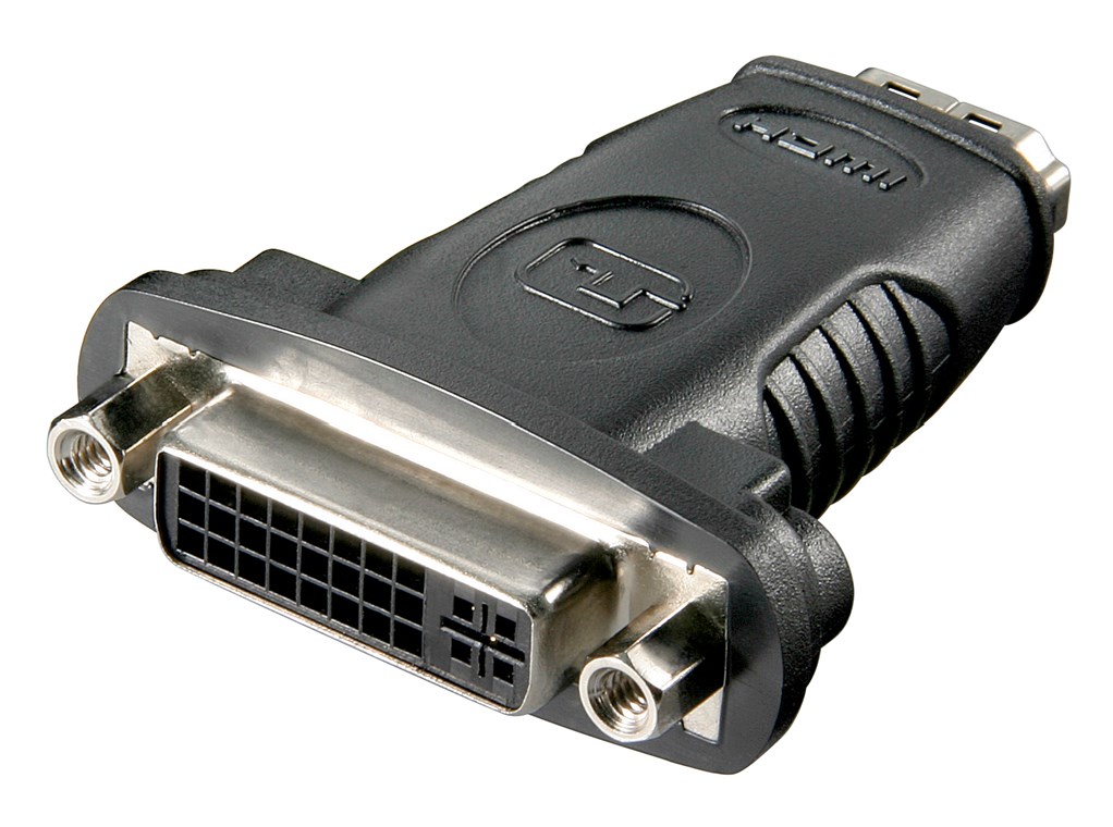 Goobay HDMI™/DVI-I-Adapter, vernickelt - HDMI™-Buchse (Typ A) > DVI-I-Buchse Dual-Link (24+5 pin)
