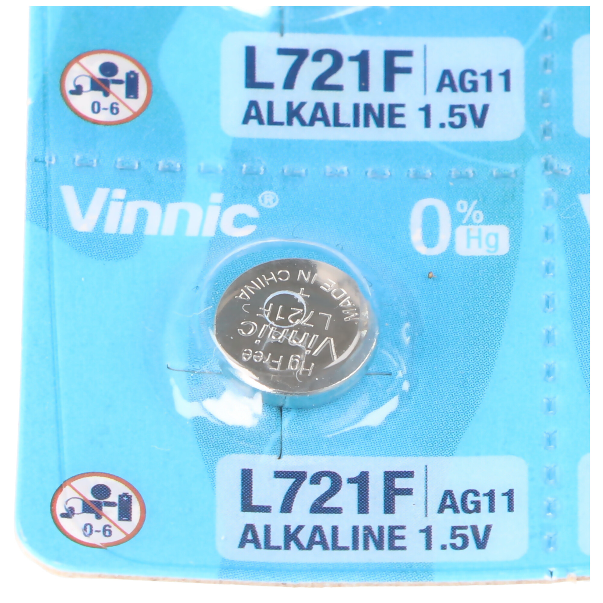 10 Stück Vinnic Knopfzellen AG11,  Batterie, 7,9x7,9x2,1mm