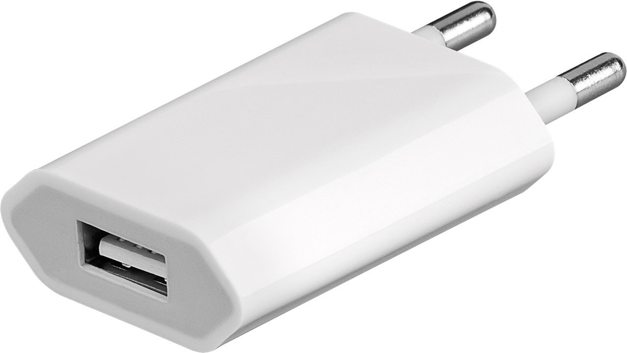 Goobay USB-Ladegerät (5W) weiß - kompaktes USB-Netzteil mit 1xUSB