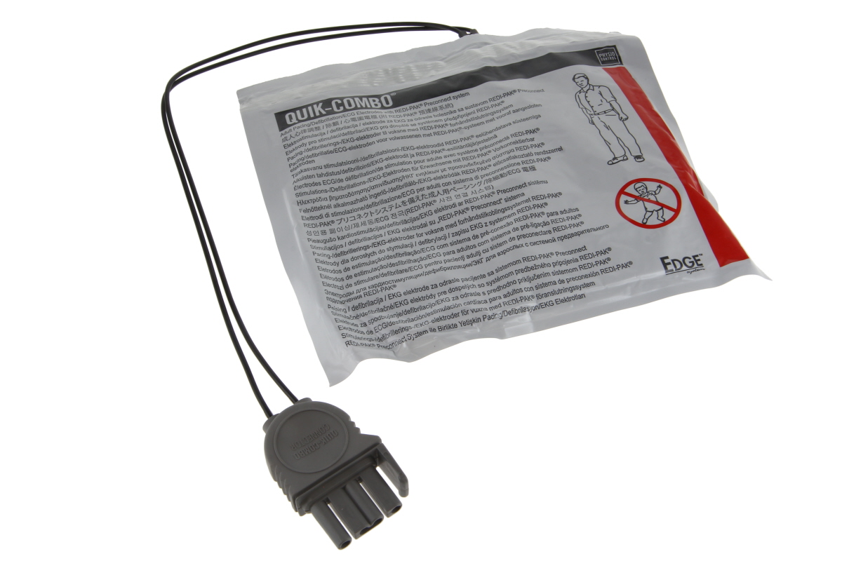 Original Quik-Combo Defi-Elektroden, Pads passend für Physio Control 11996-000017, LP9, LP10, LP20, für Erwachsene