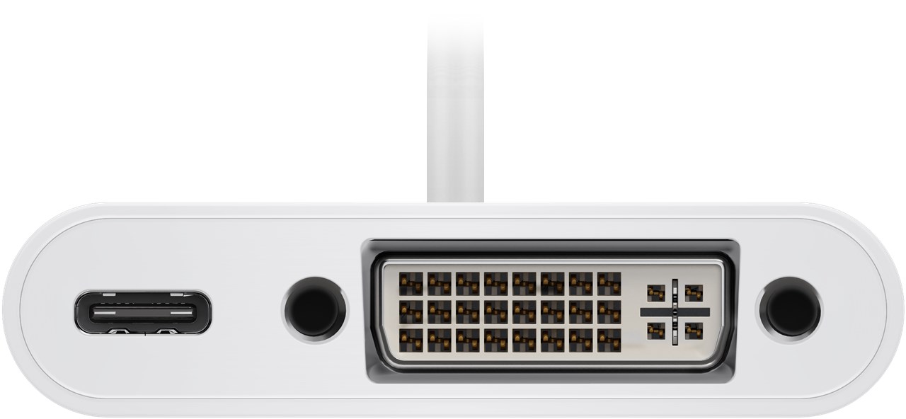 Goobay USB-C™-Adapter DVI, PD, weiß - erweitert ein USB-C™ Gerät um einen DVI-Anschluss