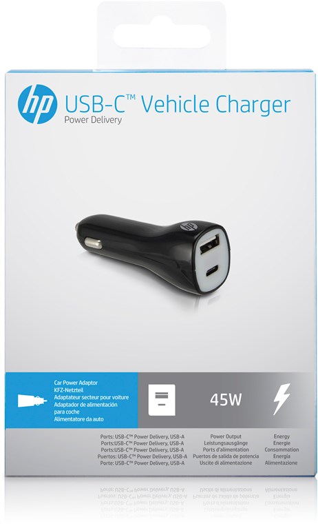 HP USB-C™ KfZ-Ladegerät mit Power Delivery - Laden Sie Ihr USB-C-kompatibles Notebook unterwegs auf