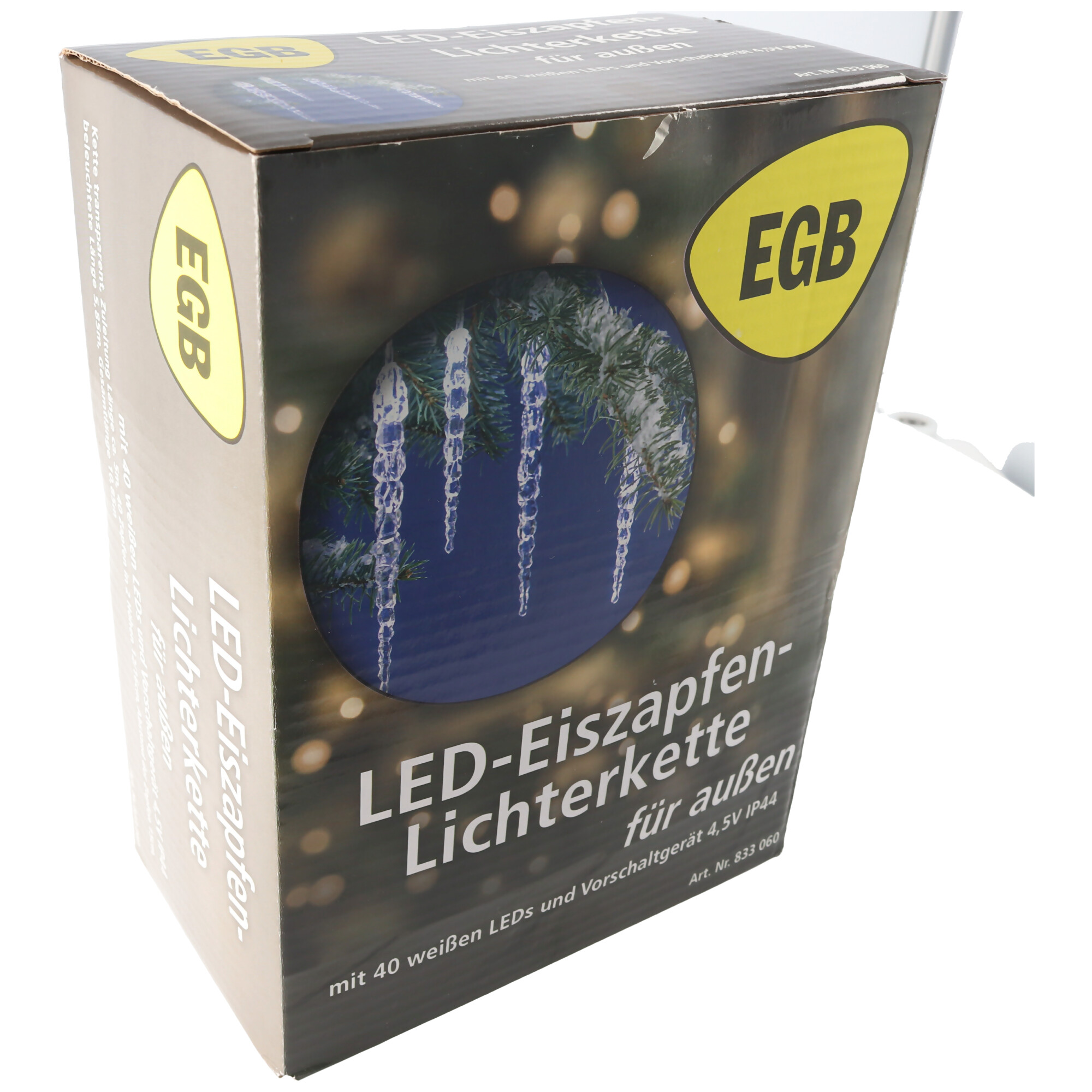EGB LED-Eiszapfen-Lichterkette 40 Zapfen weiße LED 4027236043409