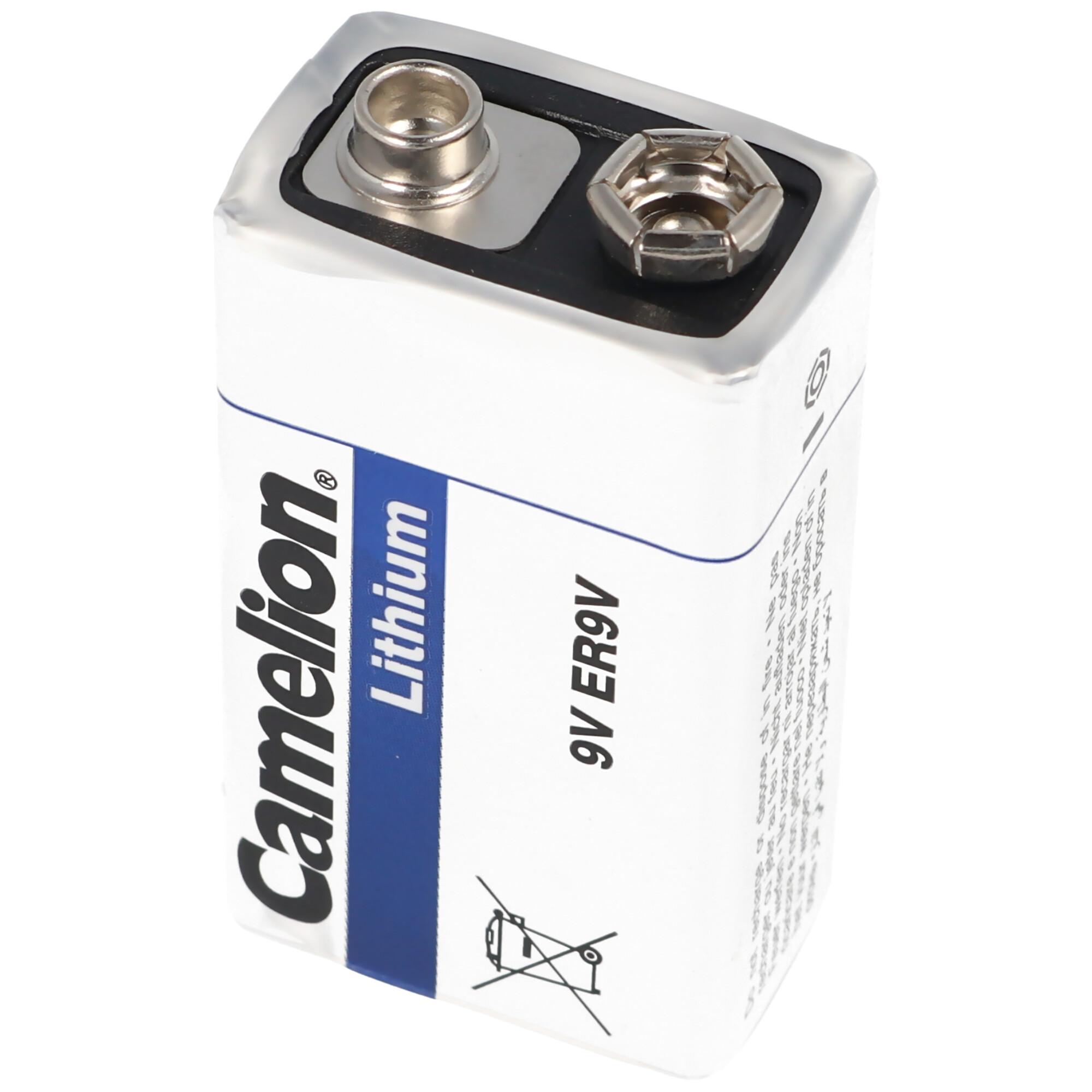 Marken Lithium Batterie 9 Volt, E-Block, ER9V, U9VL, U9VL-J, U9-VL, U-9VL ideal für Rauchmelder, Messgeräte