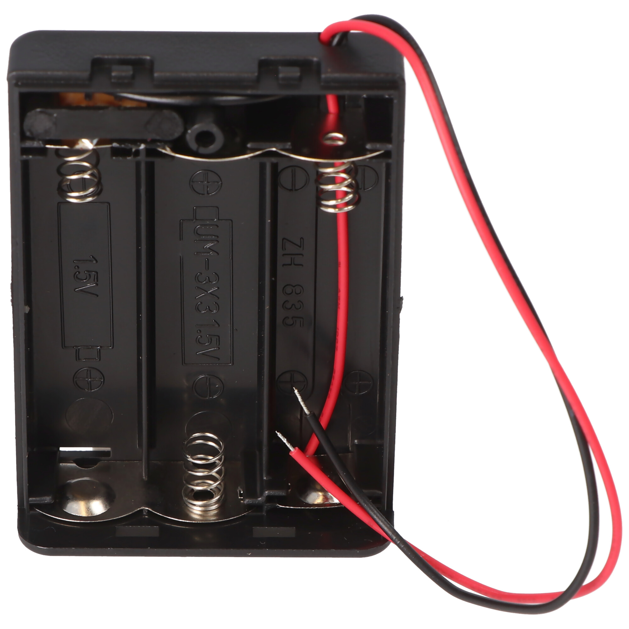 Batteriehalter für 3x Mignon mit Deckel und Schalter wasserabweisend