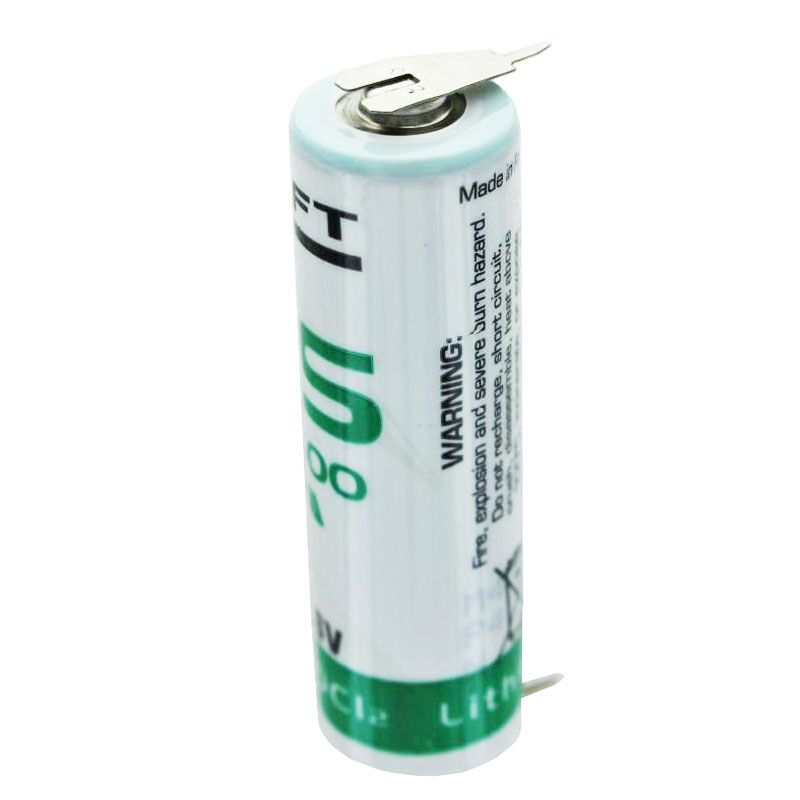 SAFT LS14500CNA Lithium Batterie mit 2er Print Kontakten