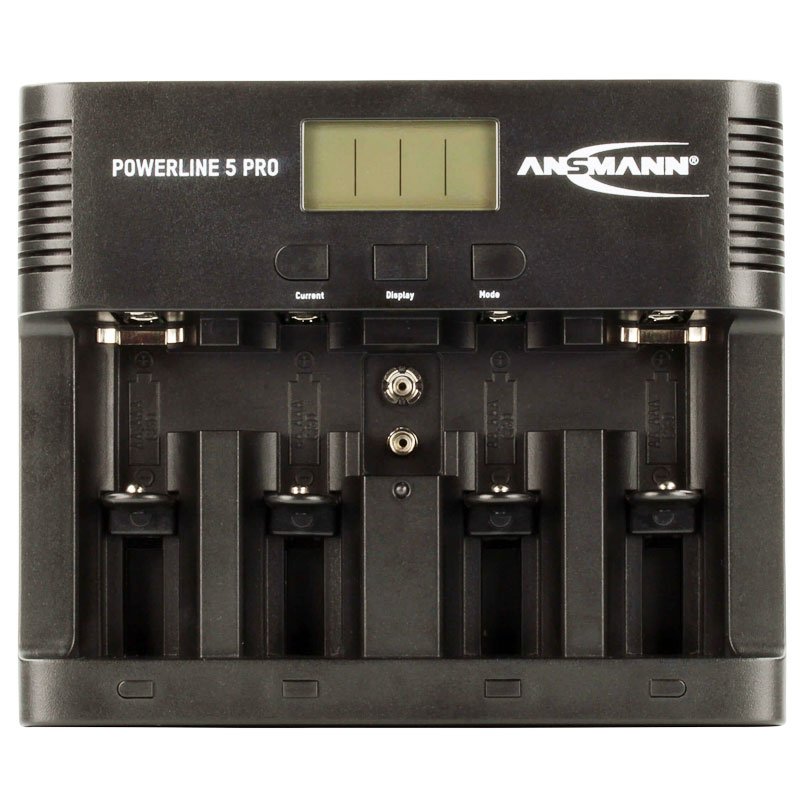 Ansmann Powerline 5 Pro Universal LCD Schnell-Ladegerät mit Kapazitätsanzeige