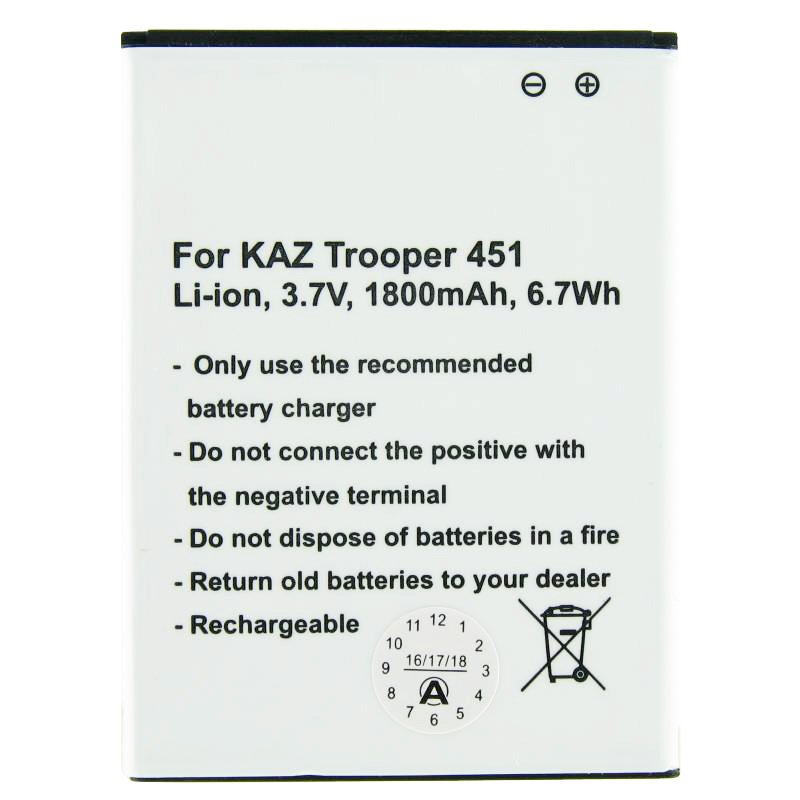 Akku passend für Kazam Trooper 451, TR4501 3,7 Volt 1800mAh