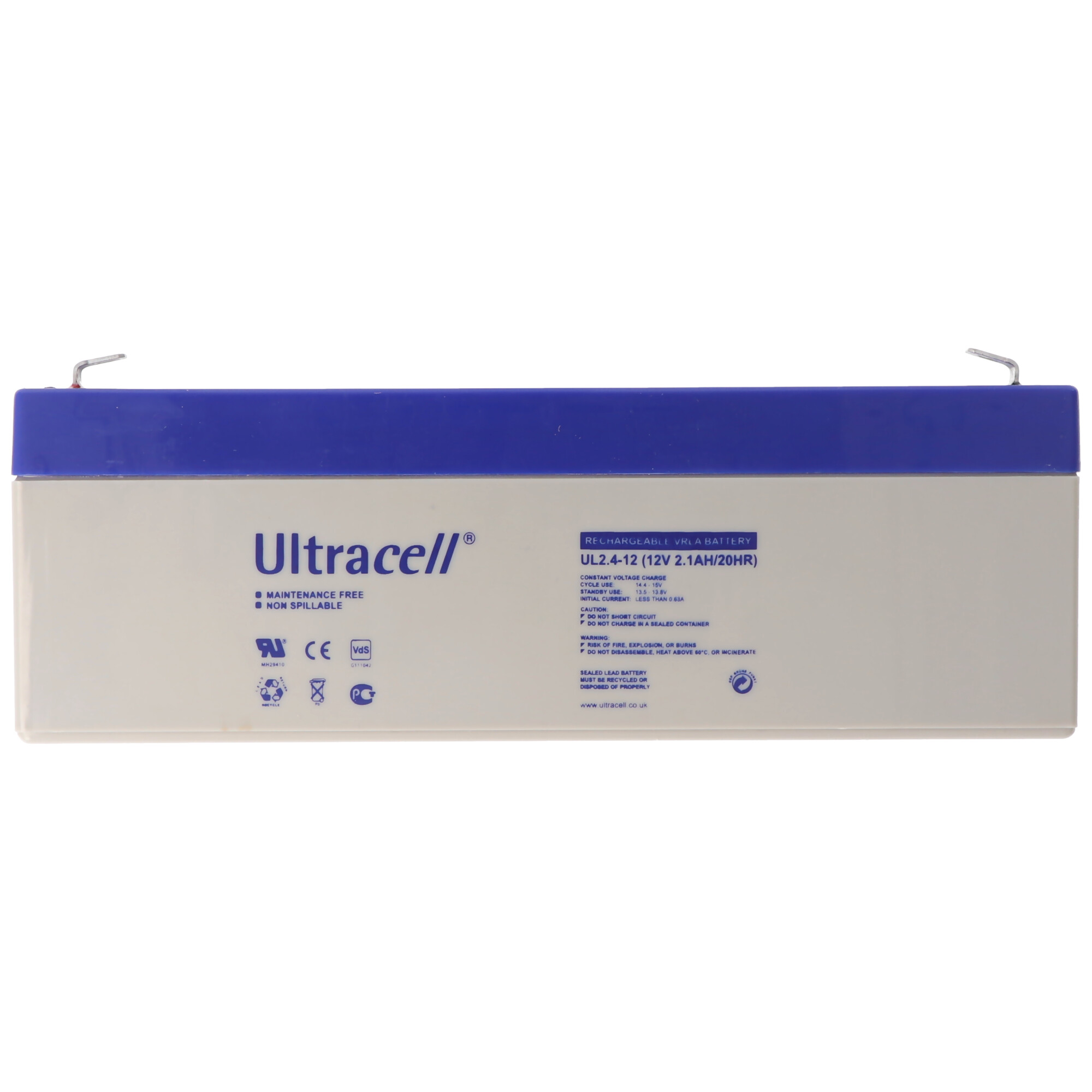 Ultracell UL2.4-12 Blei-Akku 12 Volt 2,1 Ah, Faston 187, 4,8mm