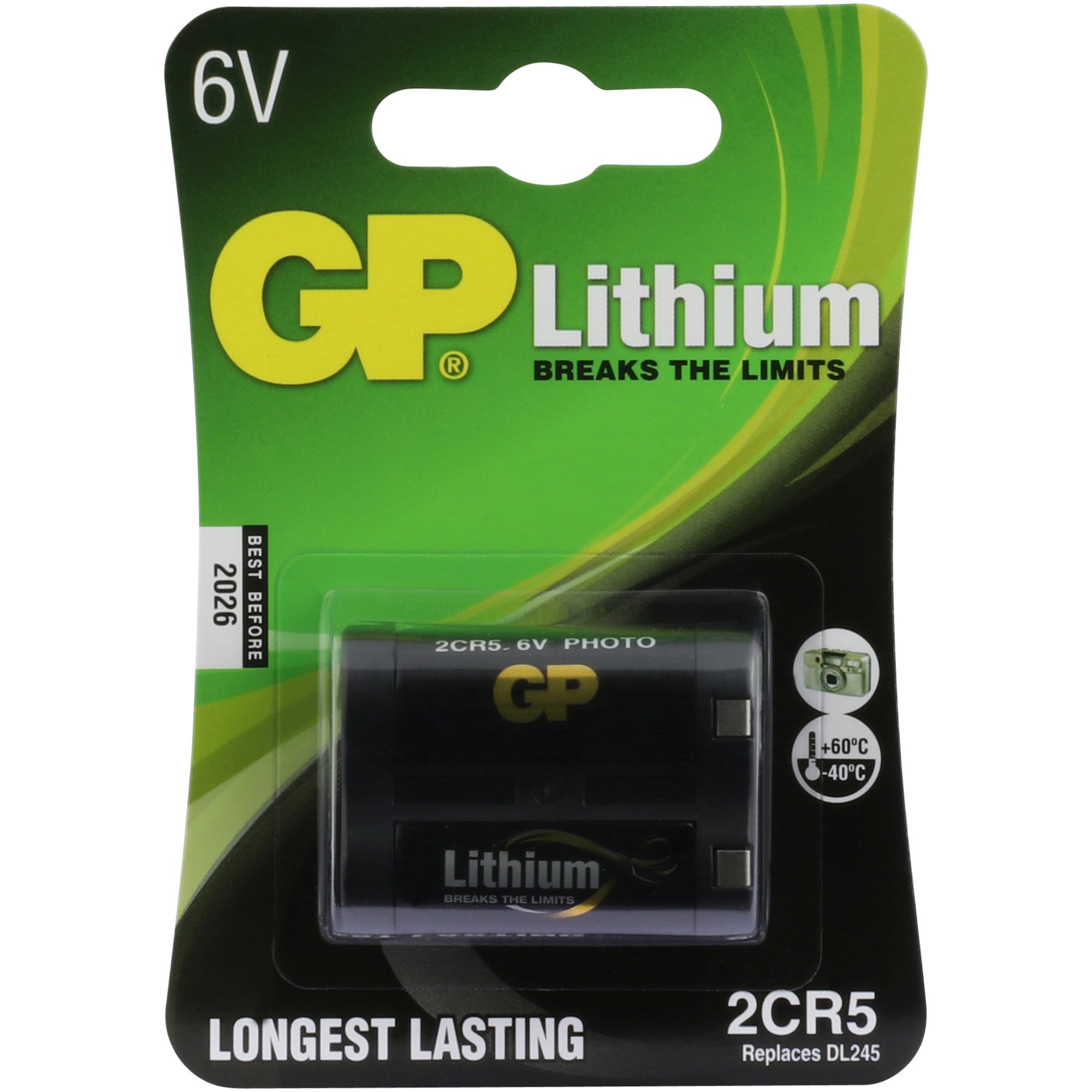2CR5 Batterie GP Lithium 6V 1 Stück