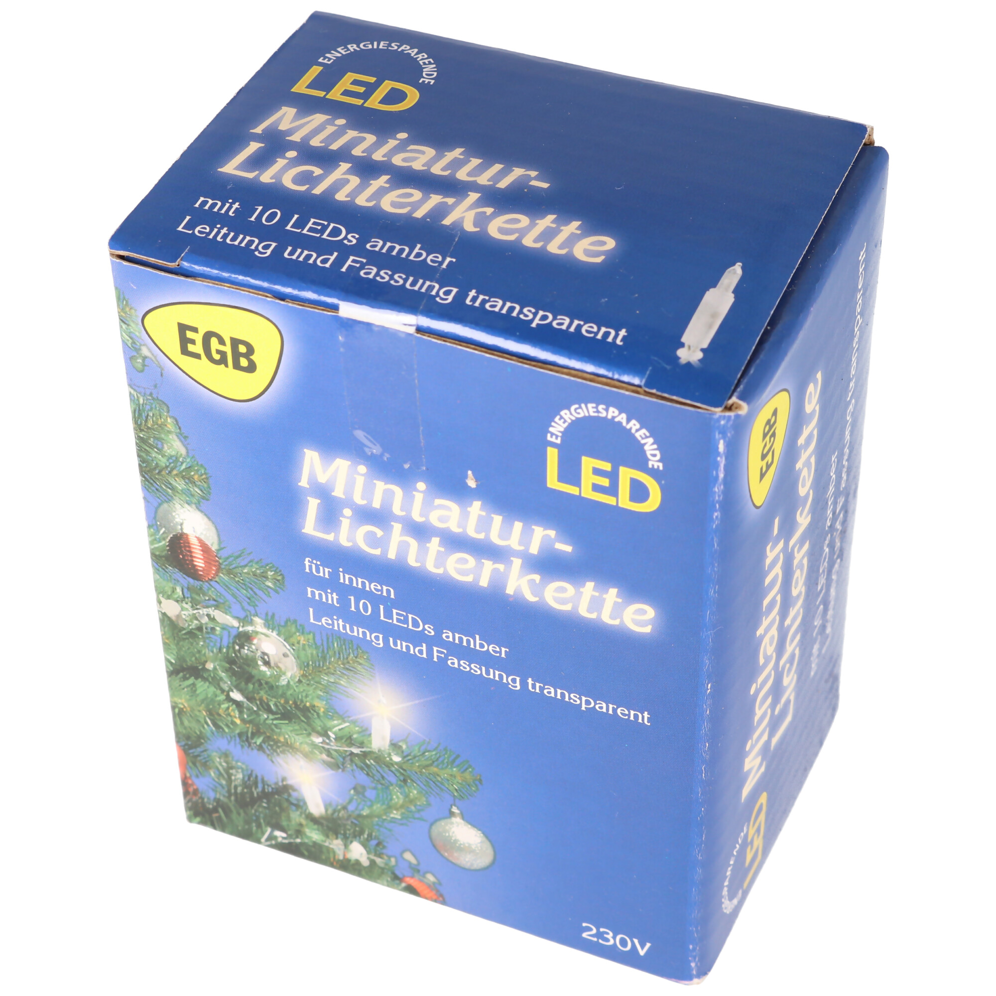 EGB LED-Lichterkette 10 LEDs transparent/bernstein