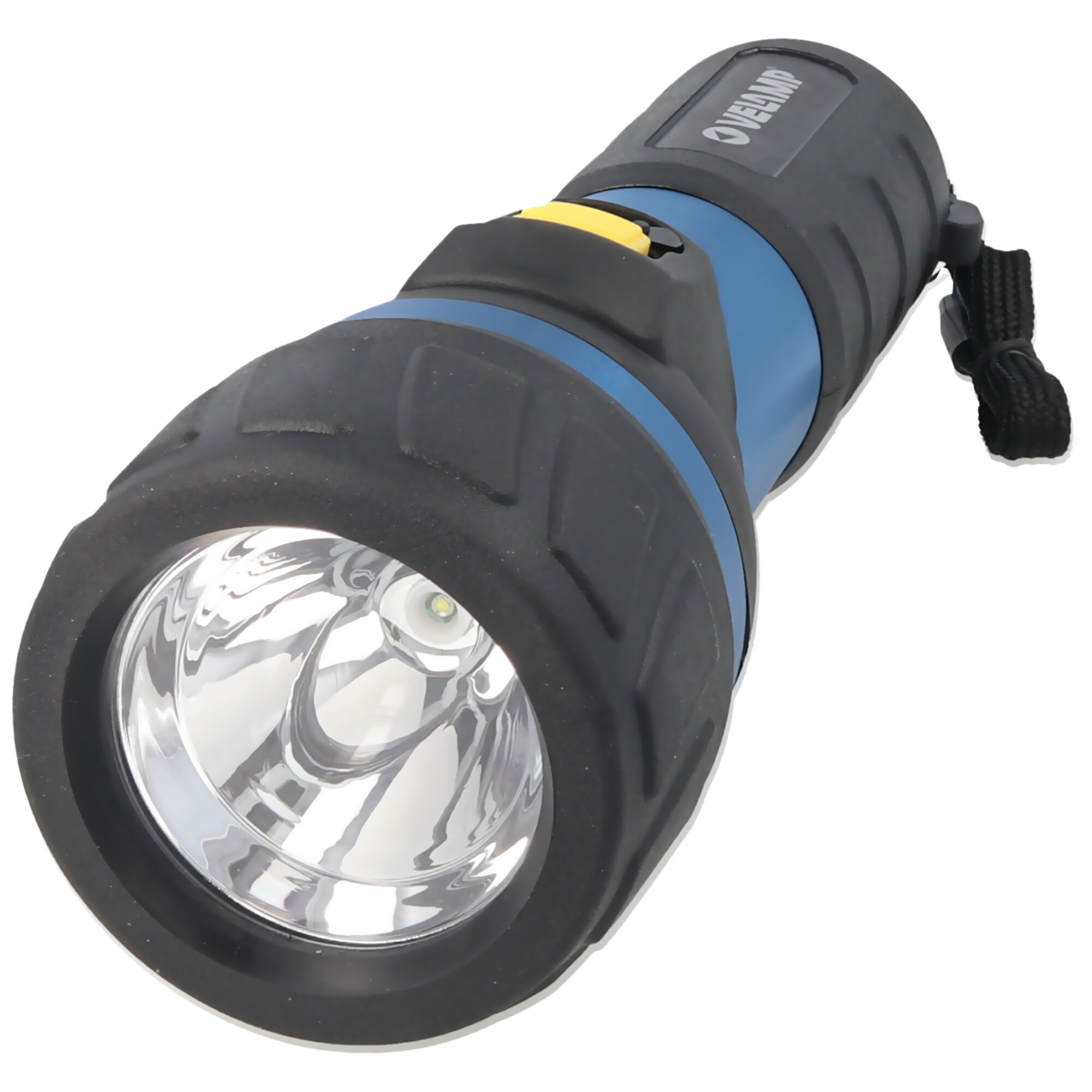 LED-Taschenlampe High Power LED mit 110 Lumen, 3W, wasser- und stoßfest, inklusive Batterien 2x D
