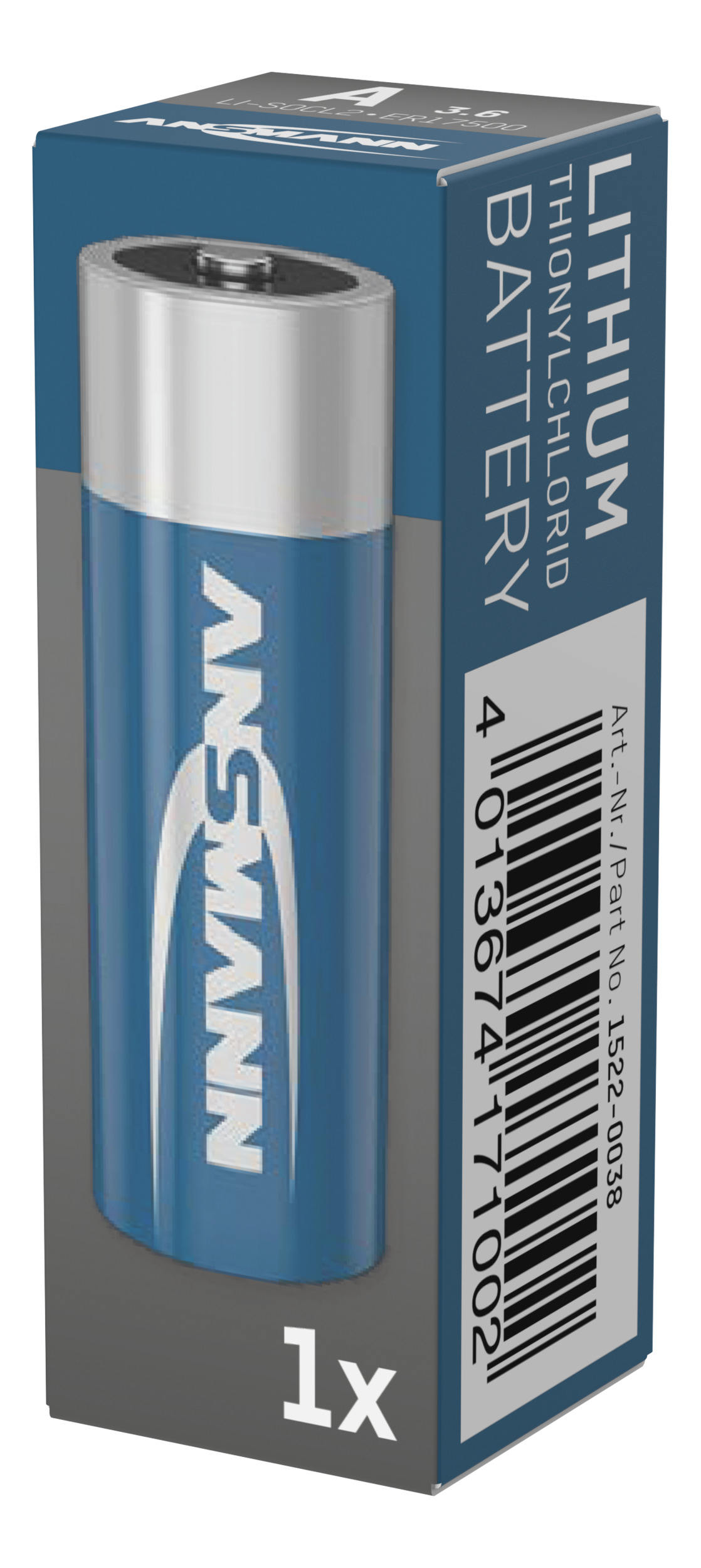 ANSMANN Lithium-Thionylchlorid Batterie ER17500 A 3,6 Volt 1522-0038