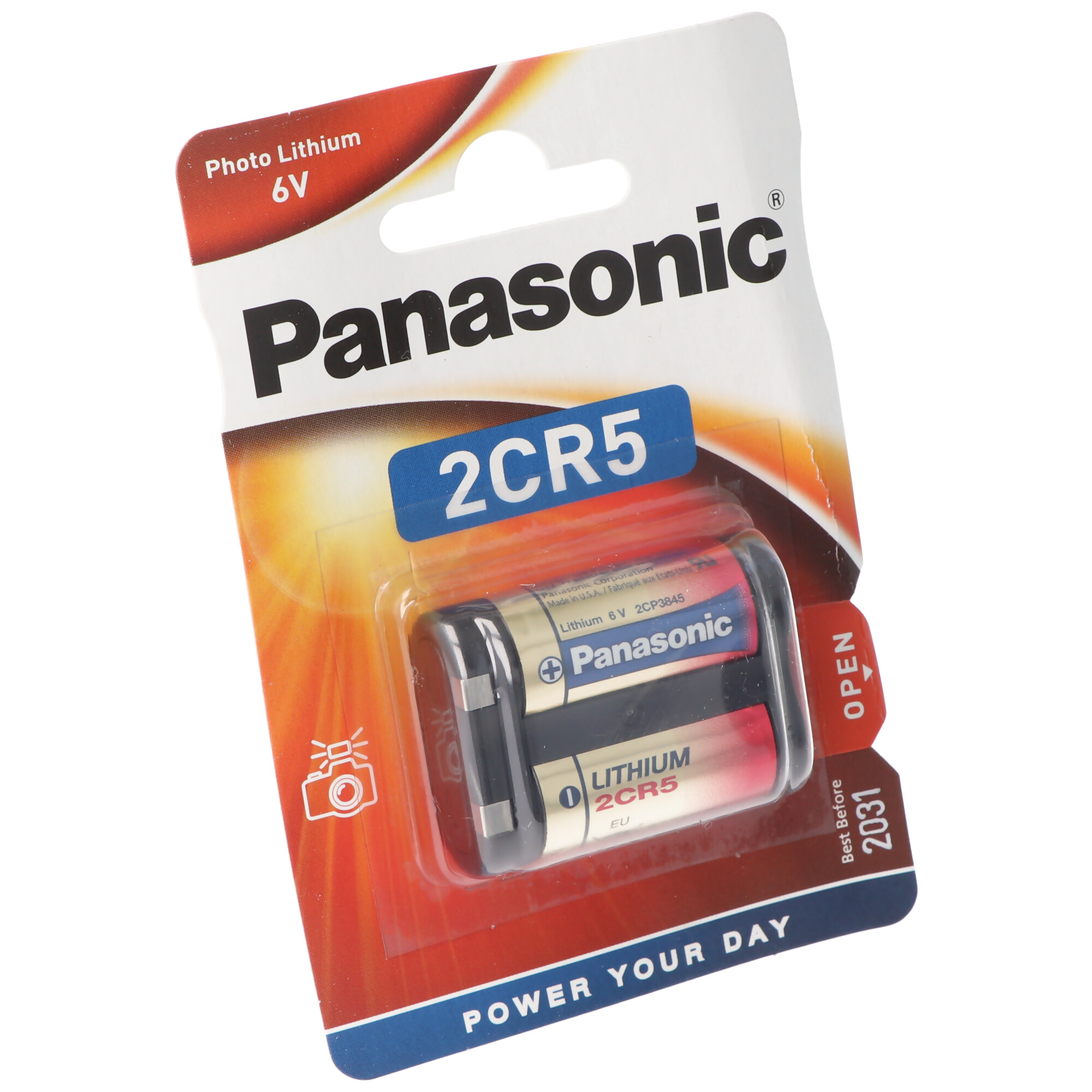 Panasonic 2CR5 Photo Lithium Batterie 2CR-5L, 2CR5M, 2CR-5MEP, 2B242599, 5410853017158
