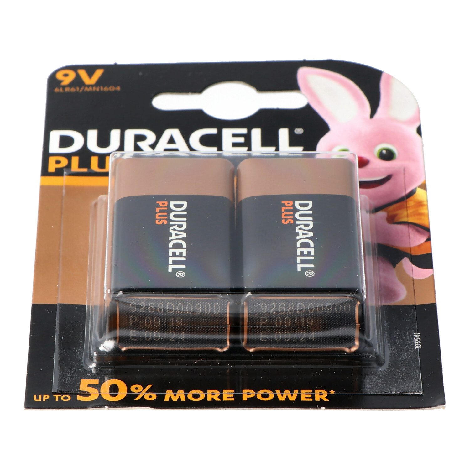 Duracell MN1604 Plus Power 9V Alkaline Batterie E-Block 6LR61 im 2er Blister