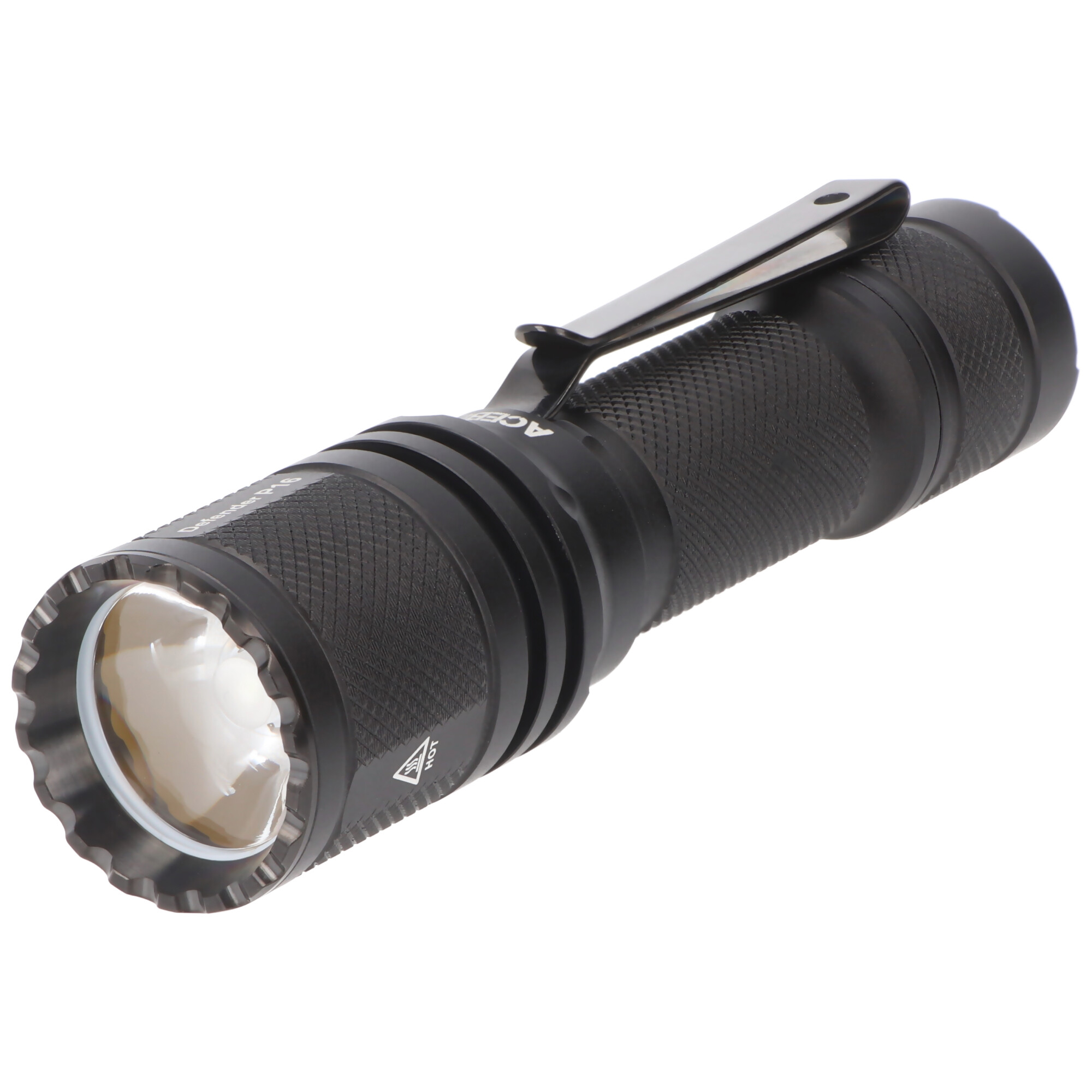 AceBeam P16 taktische Taschenlampe, Defender P16, Dual Tail Switch Design, inklusive AceBeam 18650 3100mAh Akku