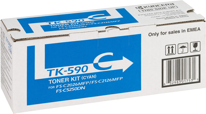Kyocera Lasertoner TK-590C cyan 5.000 Seiten
