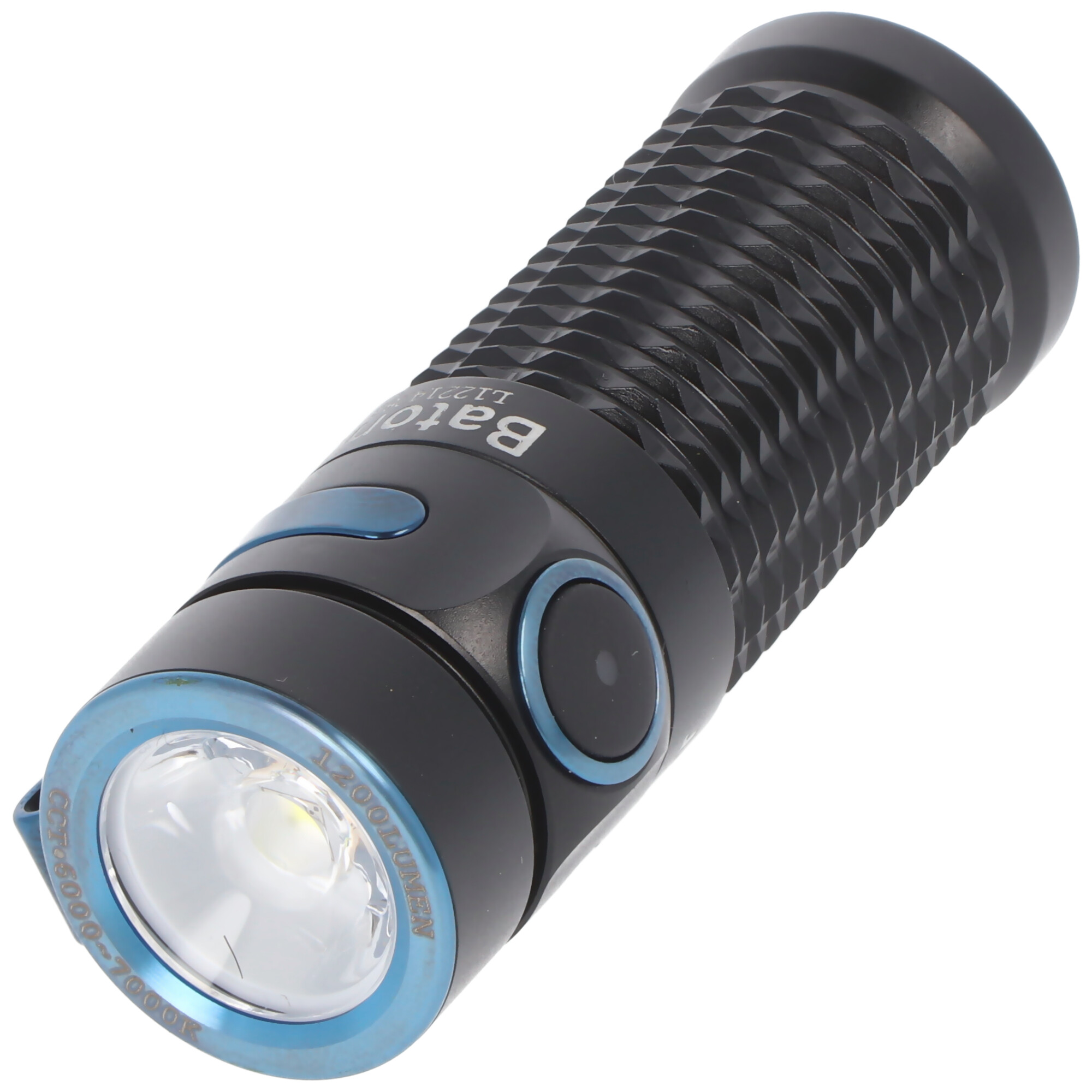 Olight Baton 3 LED-Taschenlampe 1200 Lumen, wiederaufladbar, rutschfestes Texturdesign, inklusive IMR16340 3,7V 550mAh Akku und Ladekabel, schwarz