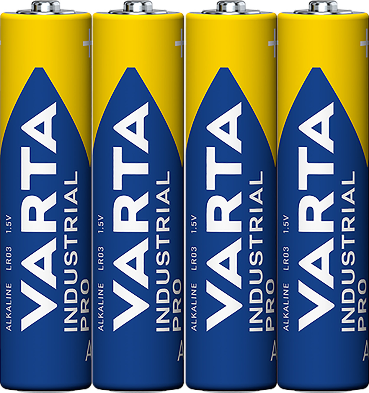 Varta Batterie Alkaline, Micro, AAA, LR03, 1.5V Industrial Pro, Shrinkwrap (4-Pack)