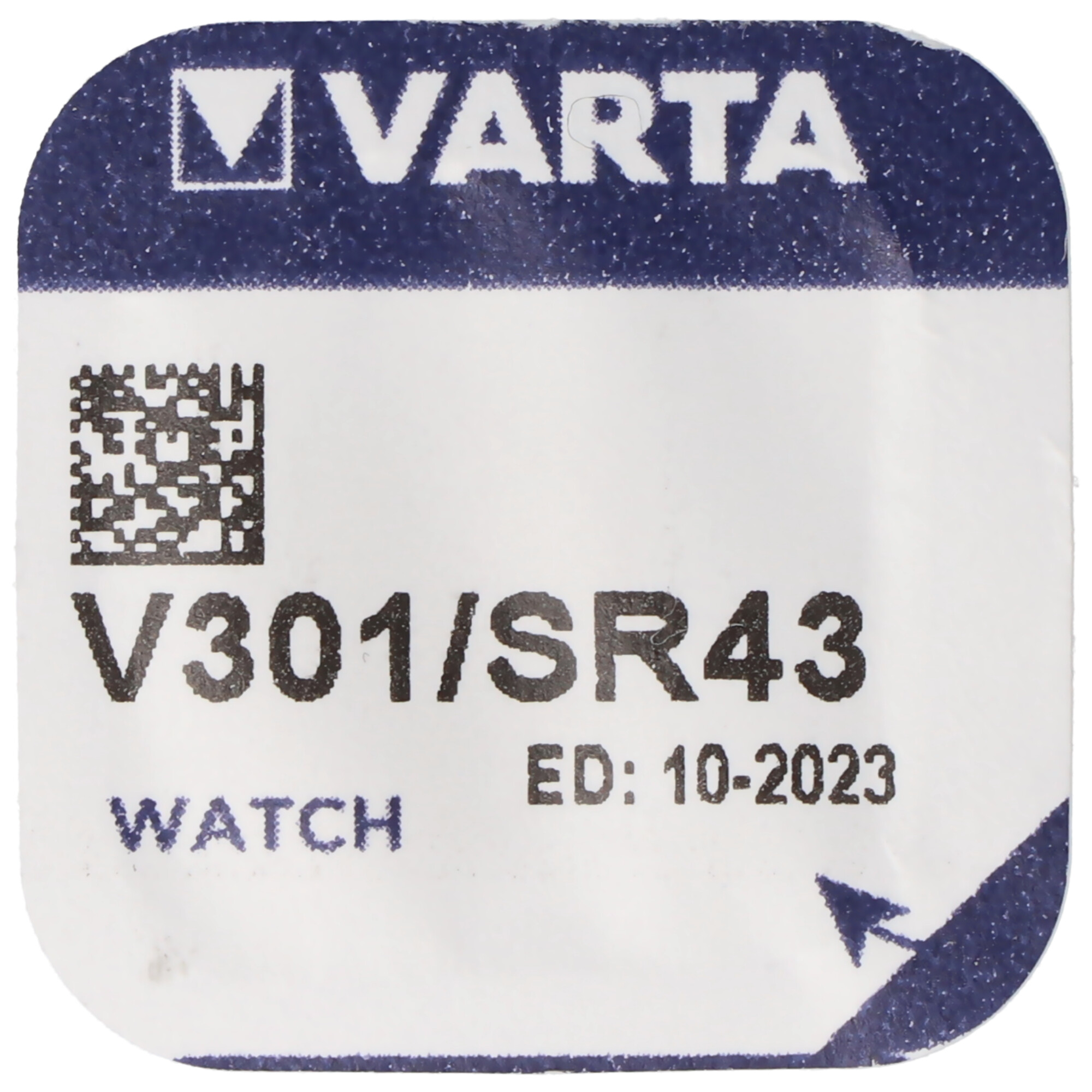 301, Varta V301, SR43, SR43SW Knopfzelle für Uhren etc.