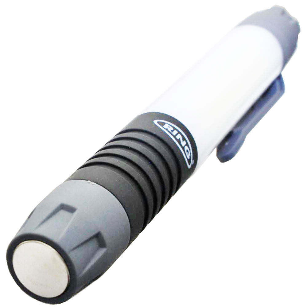 LED Leuchtstab inklusive Batterien, mit Magnet-Sockel und drehbarem Taschenklipp für freihändiges Arbeiten, 1 Stück
