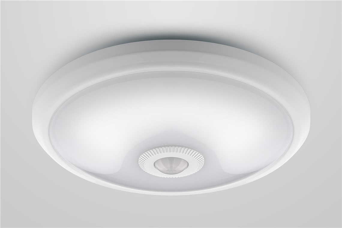LED Deckenleuchte mit Bewegungsmelder 360 Grad Erfassung, 6 m Reichweite, für Innen (IP20), integrierte LEDs warm-weiß, einstellbare Abschaltzeit [EEK: A]