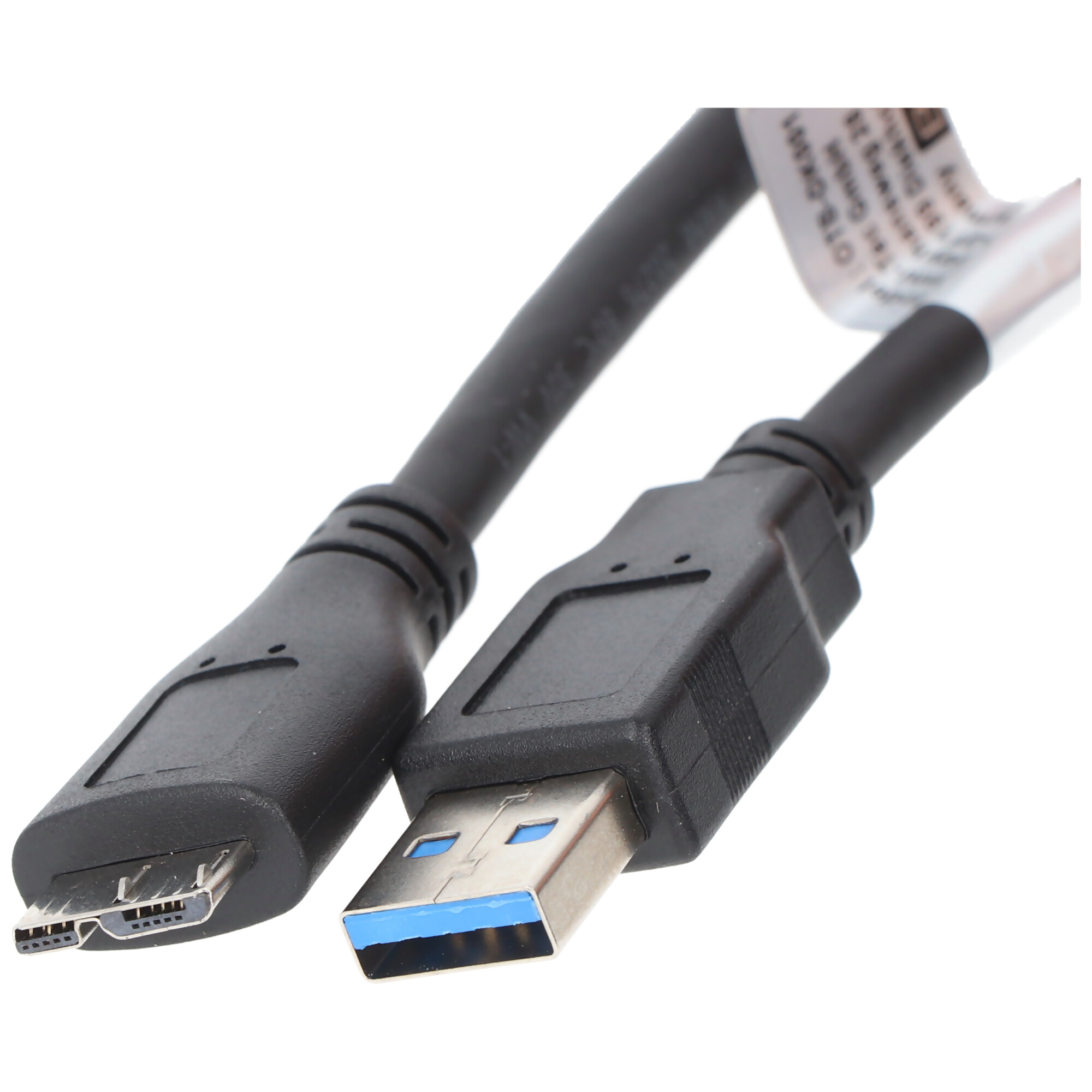 Datenkabel kompatibel zu Micro-USB 3.0, 1 Meter, Farbe schwarz