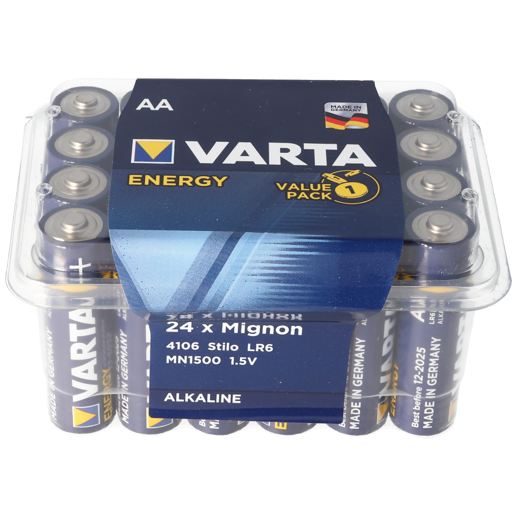 Varta AA Mignon LR6 Batterie inkl. kostenloser Aufbewahrungsbox