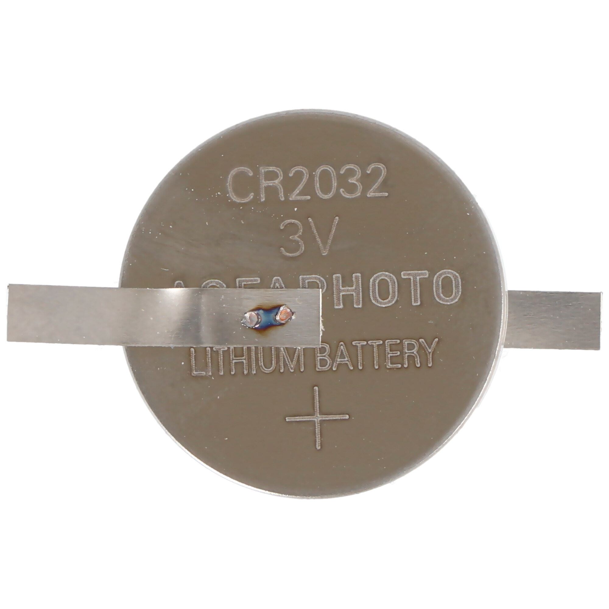 CR2032 Lithium Marken Batterie mit Lötfahnen in Z-Form