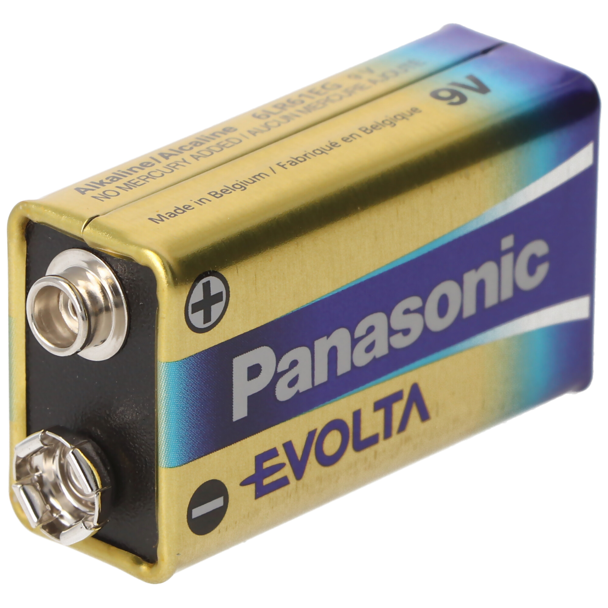Panasonic Evolta 9V-Block, Alkaline Batterie, 9V Batterie ideal für Rauchmelder, Fernbedienungen