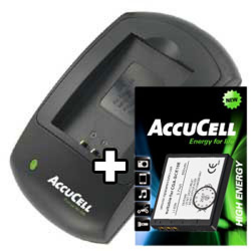 AccuCell Ladegerät und Akku passend für Panasonic CGA-S008