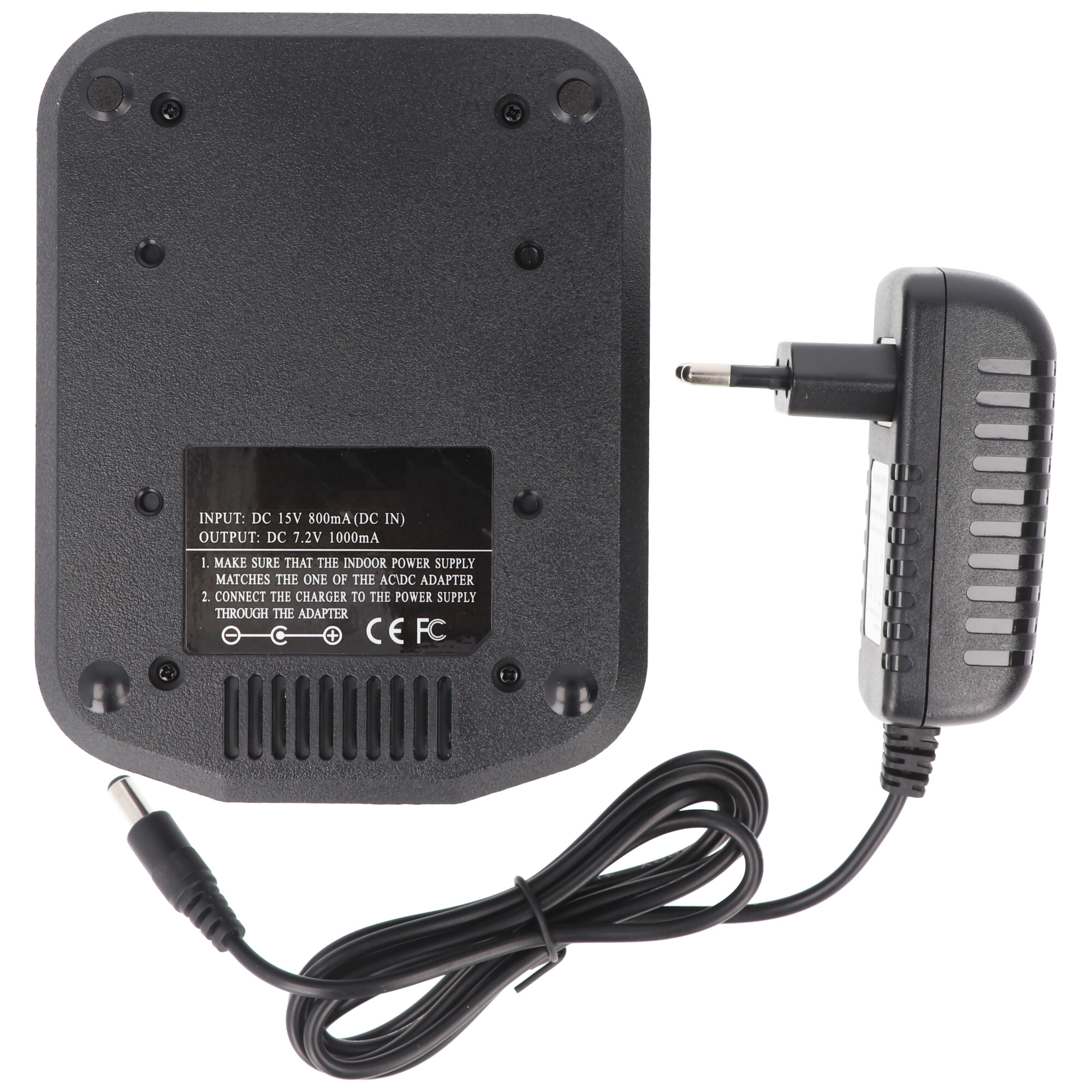 Schnell-Ladegerät passend für den Gross Funk Funksteuerung 7,2 Volt GF-001 Akku 100-001-885, GF001