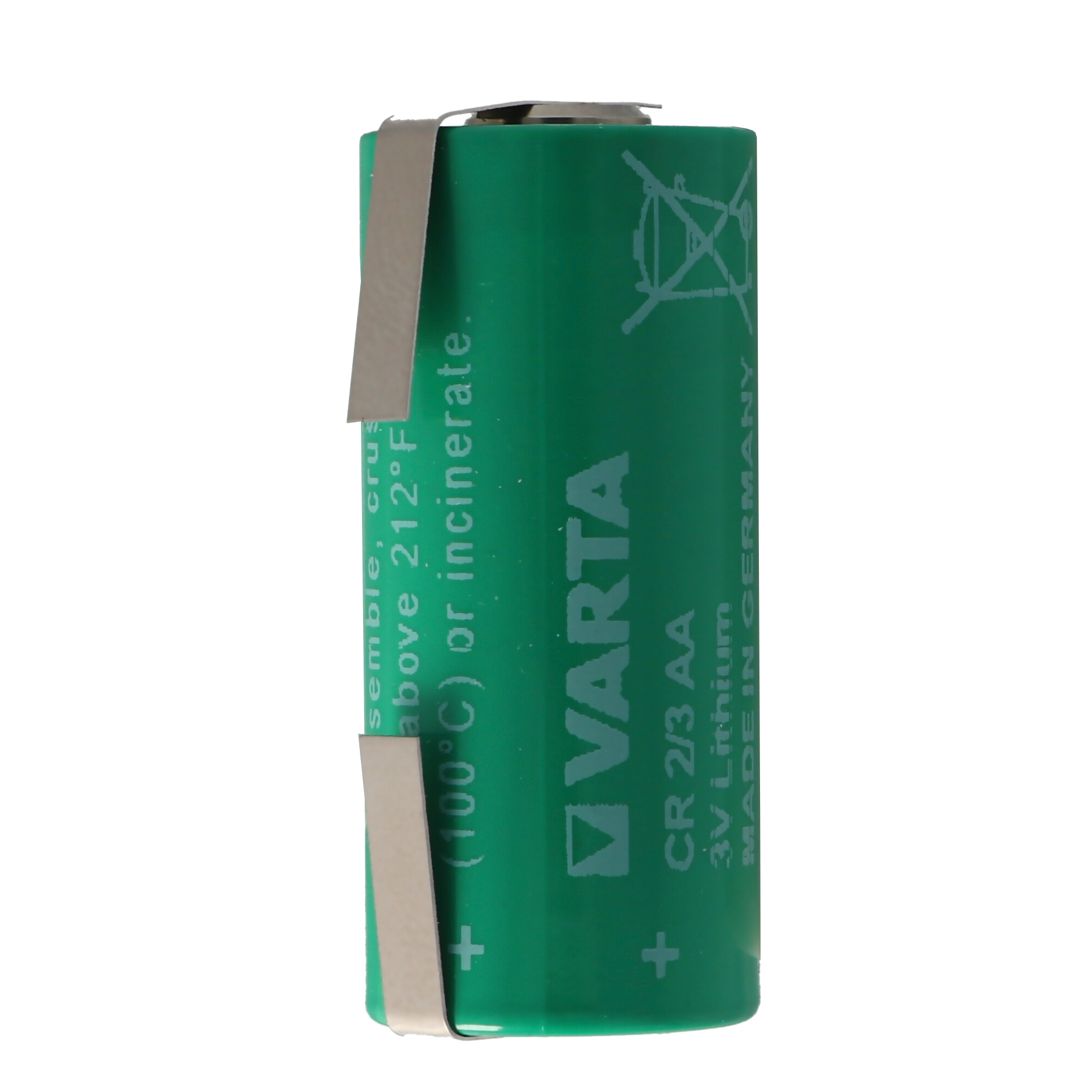 Varta CR2/3AA Lithium Batterie, Varta 6237 mit Lötfahne U-Form, 6237301301
