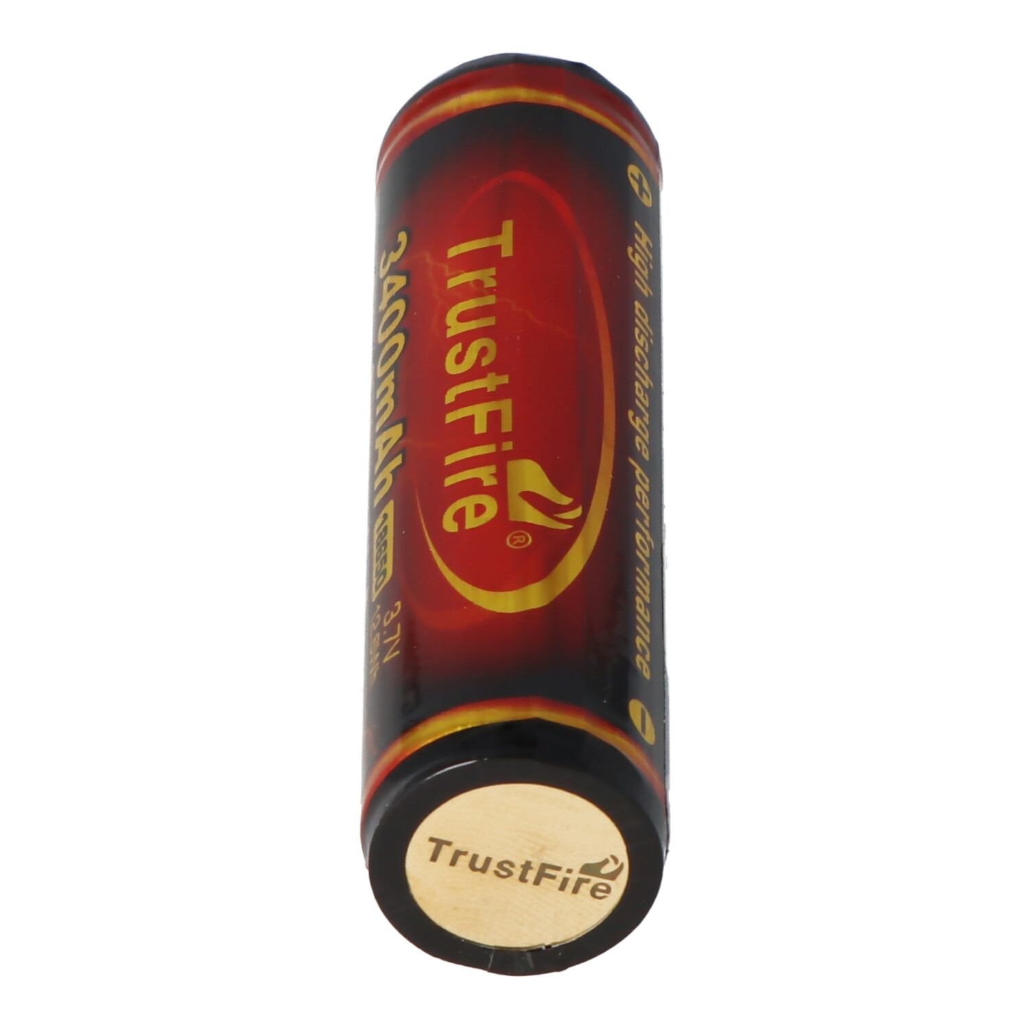 Trustfire 18650 3400mAh 3,6V - 3,7V 68,9x18,41mm PCB geschützter Li-Ion-Akku (Flame)
